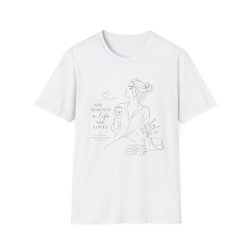 Minimal Line Art Floral T-Shirt — Delicate Botanical Tee