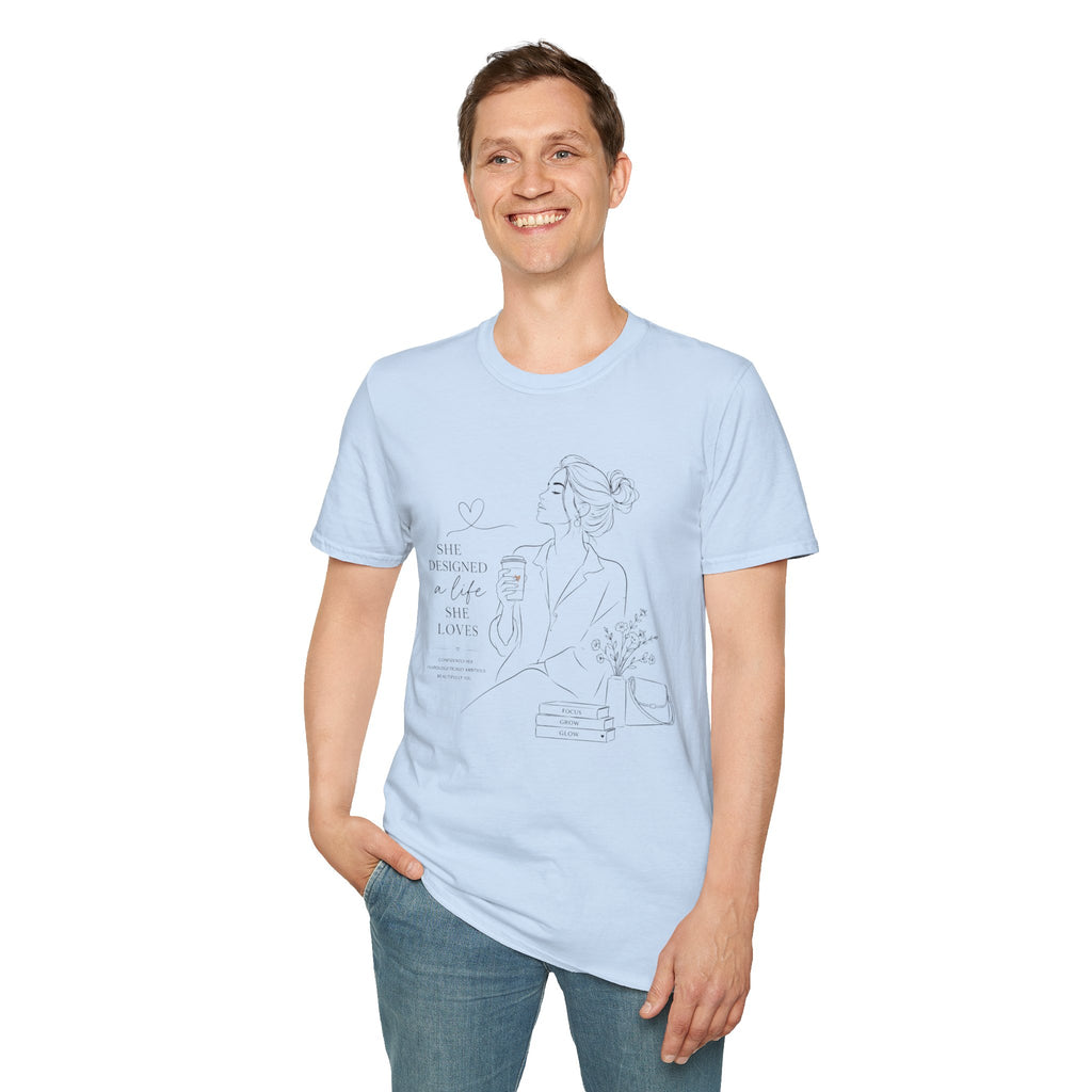 Minimal Line Art Floral T-Shirt — Delicate Botanical Tee