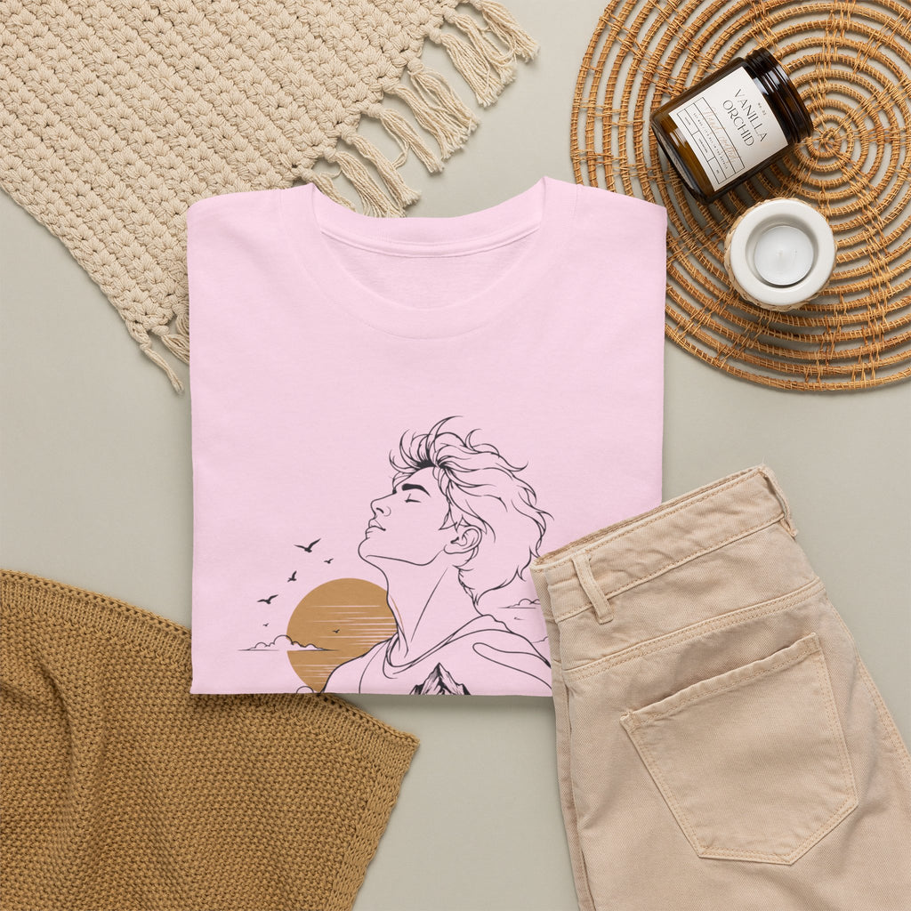 Breathe Deep Mountain Nature T-Shirt, Minimalist Outdoor Graphic Tee, Hiking Lover Shirt, Adventure Aesthetic Tee, Wilderness Nature Gift