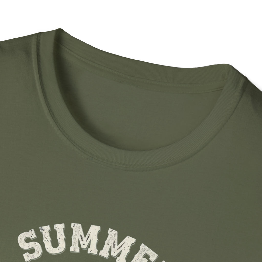 Summer Holiday Mode Activated T-Shirt | Retro Mountain Sun Graphic Tee | Camping Hiking Vacation Shirt for Men Women | Outdoor Adventure Top