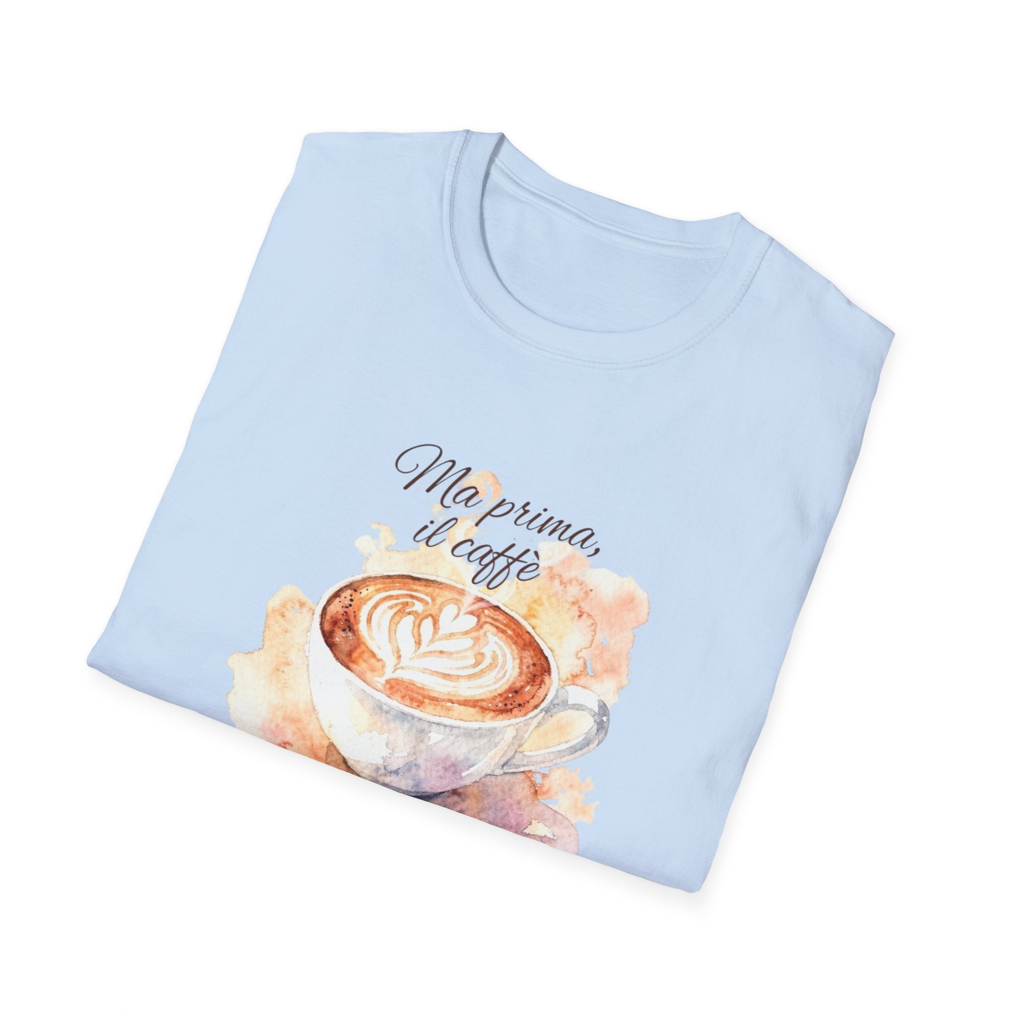 Italian Coffee Lover Shirt, Ma Prima il Caffè T-Shirt, Cute Cappuccino Graphic Tee, Espresso Lover Gift, Barista Shirt, Funny Italian Quote Tee