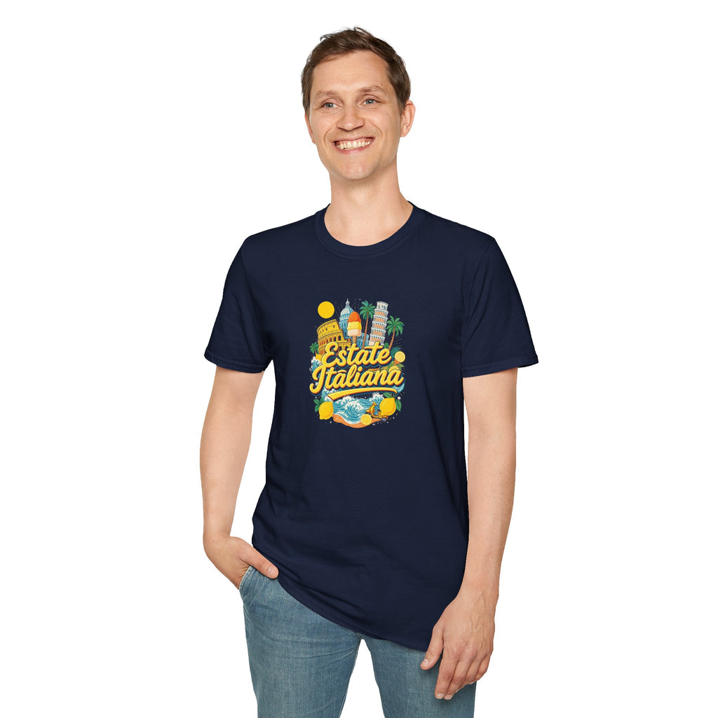 Estate Italiana Shirt, Italy Vacation T-Shirt, Italian Summer Tee, Amalfi Coast Travel Shirt, Europe Trip Gift