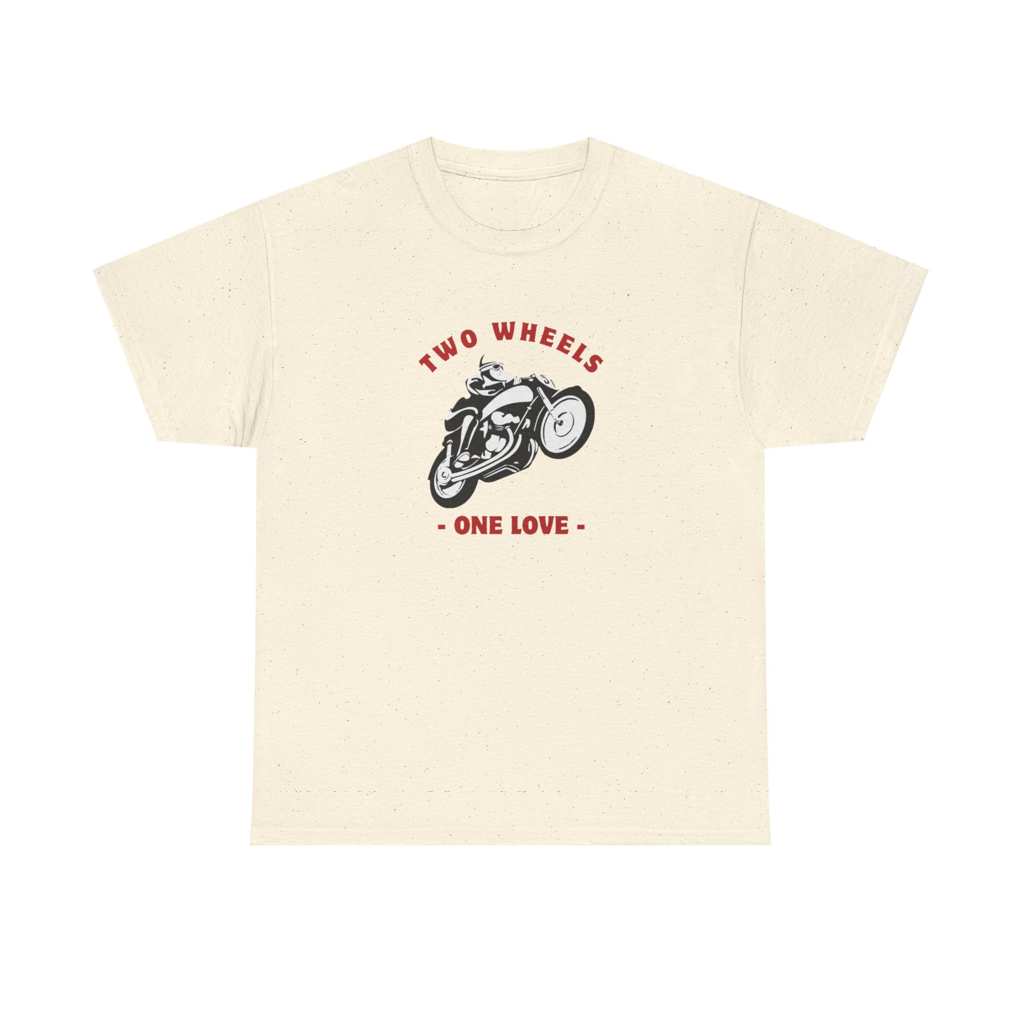Two Wheels One Love T-Shirt, Motorcycle Graphic Tee, Biker Shirt, Vintage Rider Tee, Gift for Motorcycle Lovers, Unisex Cotton Tee