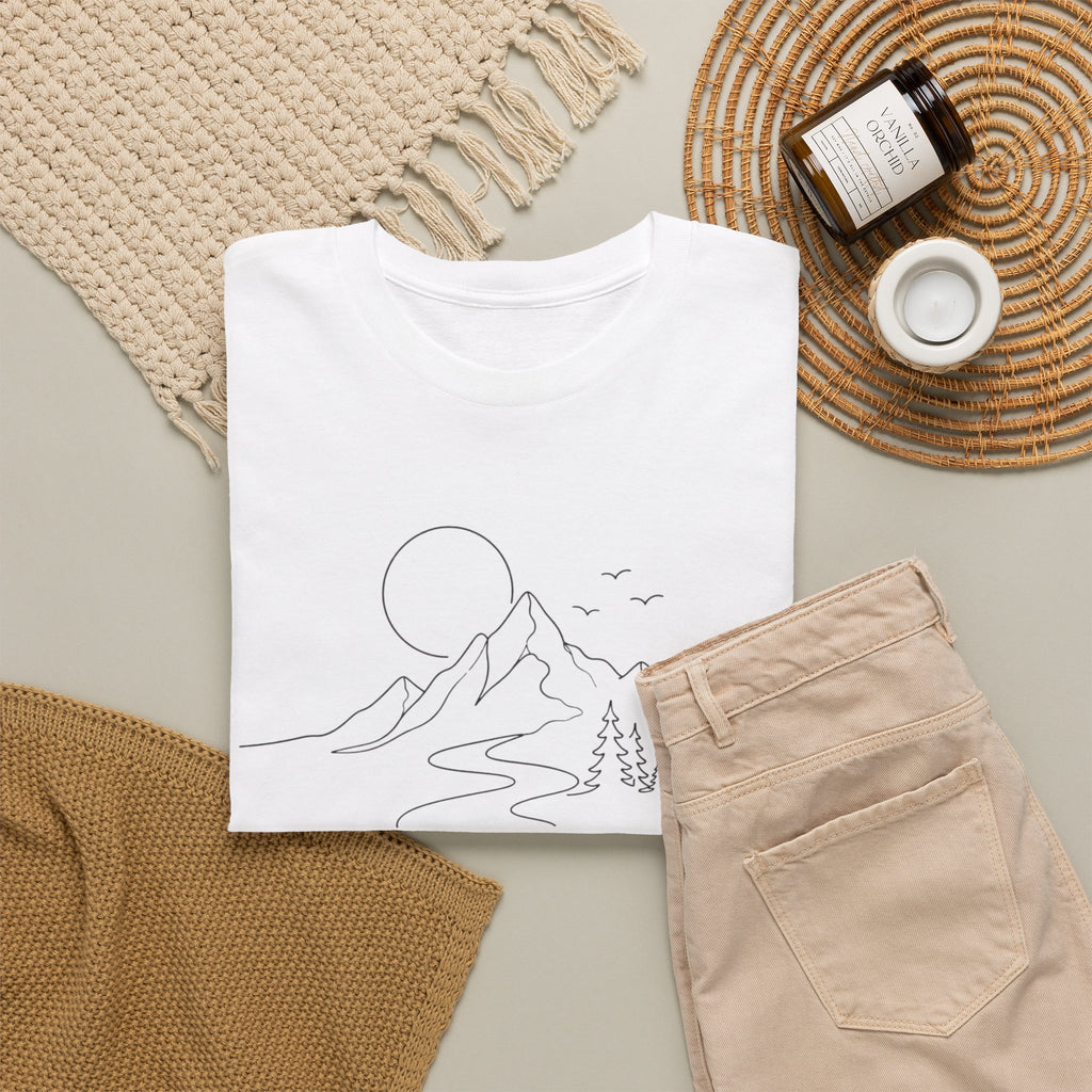 SEO-Friendly Etsy Title Less Noise More Soul Shirt, Minimalist Mountain Graphic Tee, Nature Lover T-Shirt, Hiking Adventure Shirt, Outdoor Enthusiast Gift