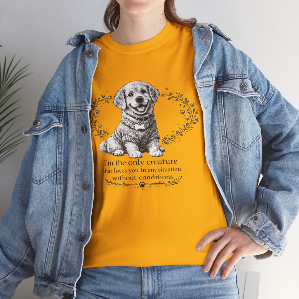 Golden Retriever Dog Lover T-Shirt PNG |  Loves You Unconditionally Vintage Puppy Design