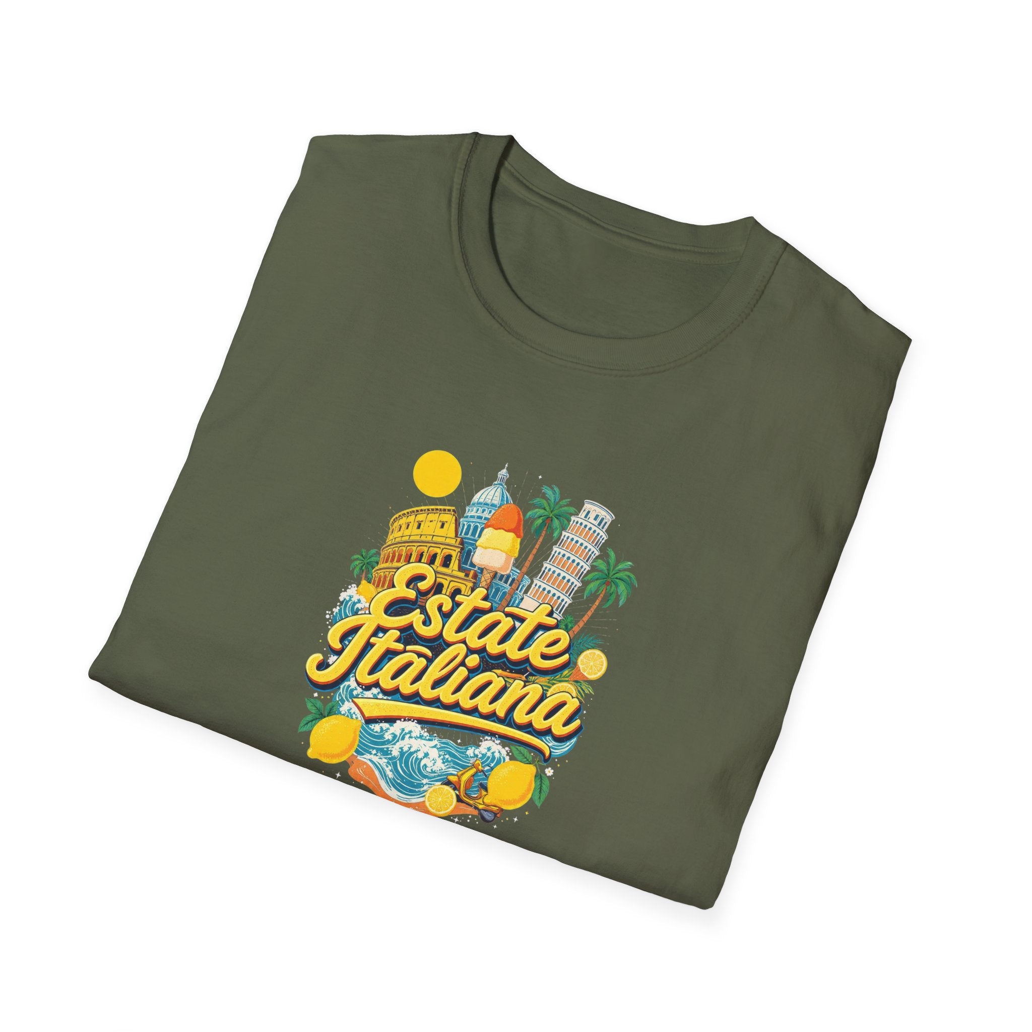 Estate Italiana Shirt, Italy Vacation T-Shirt, Italian Summer Tee, Amalfi Coast Travel Shirt, Europe Trip Gift