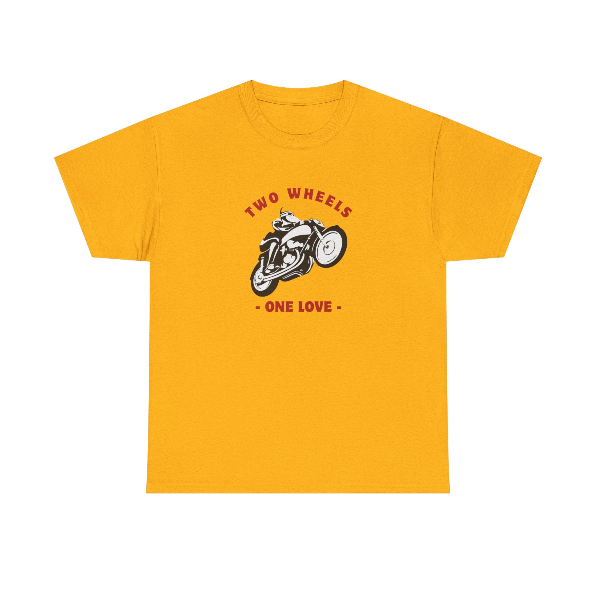Two Wheels One Love T-Shirt, Motorcycle Graphic Tee, Biker Shirt, Vintage Rider Tee, Gift for Motorcycle Lovers, Unisex Cotton Tee