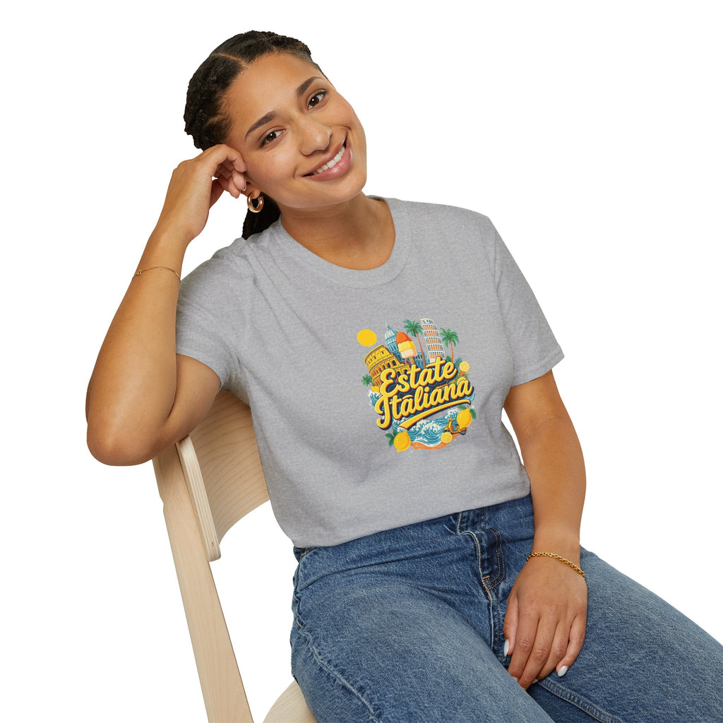 Estate Italiana Shirt, Italy Vacation T-Shirt, Italian Summer Tee, Amalfi Coast Travel Shirt, Europe Trip Gift