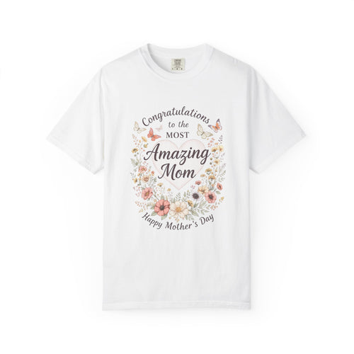 Amazing Mom Mother's Day Shirt, Floral Butterfly Mom Tee, Gift for Mom, Happy Mother's Day T-Shirt, Cute Mama Graphic Tee, Mom Gift Idea
