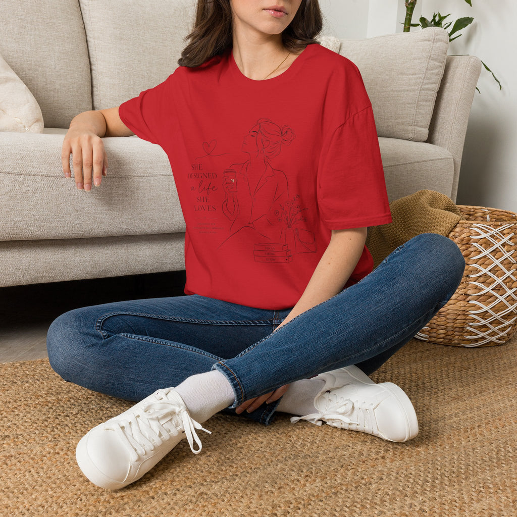 Minimal Line Art Floral T-Shirt — Delicate Botanical Tee