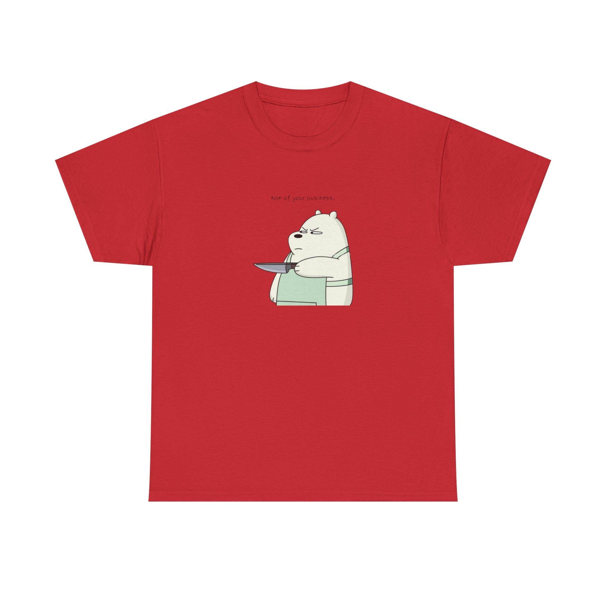 Bear Knife Graphic Tee – Dark Humor Streetwear Shirt
