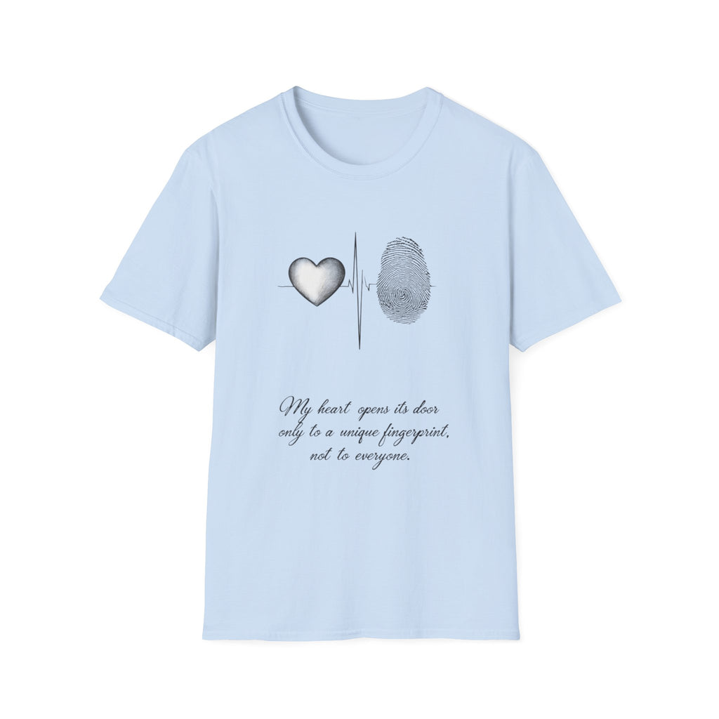 Fingerprint Heart Shirt | Unique Love Quote Tee | Soulmate Graphic T-Shirt | Minimalist Aesthetic Gift