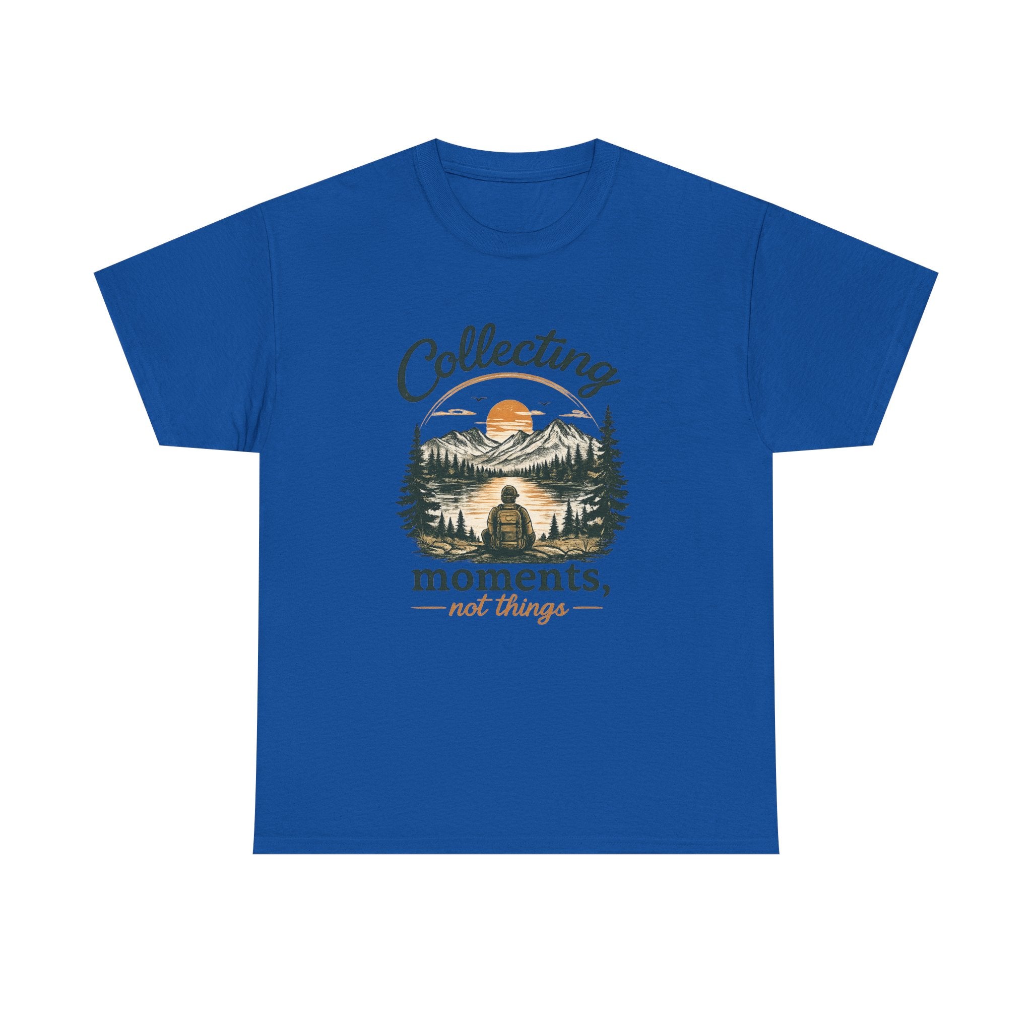 Collecting Moments Not Things Shirt, Nature Lover Gift, Hiking T-Shirt, Adventure Tee, Mountain Sunset Shirt, Outdoorsy Gift for Him Her