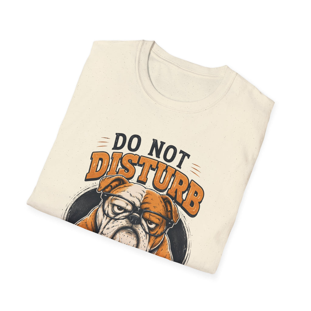 Funny Bulldog Coffee Shirt, Do Not Disturb Until 12AM Tee, Cute Dog Lover Graphic T-Shirt, Coffee Lover Gift, Lazy Bulldog Unisex Tee