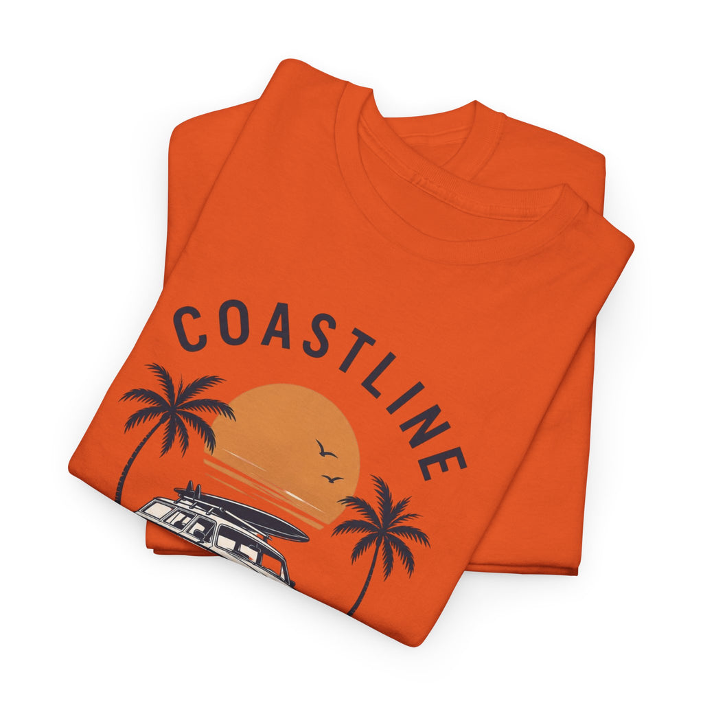 Coastline Endless Summer T-Shirt, Beach Vacation Graphic Tee, Retro Surf Van Shirt, Coastal Sunset Summer Top, Unisex Beach Lover Gift