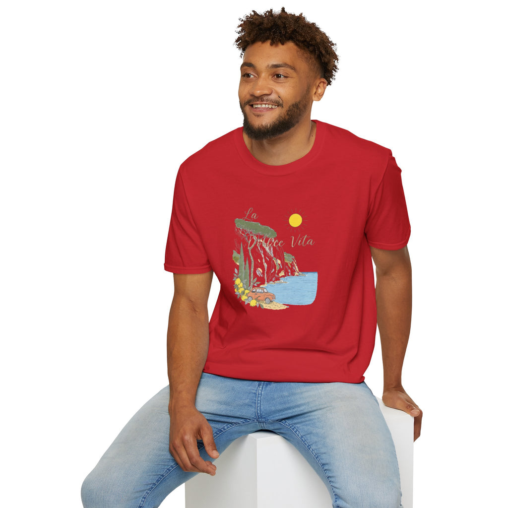 La Dolce Vita T-Shirt | Italian Summer Fiat 500 Lemon Coast Tee | Amalfi Coast Travel Shirt for Women Men | Mediterranean Vacation Gift