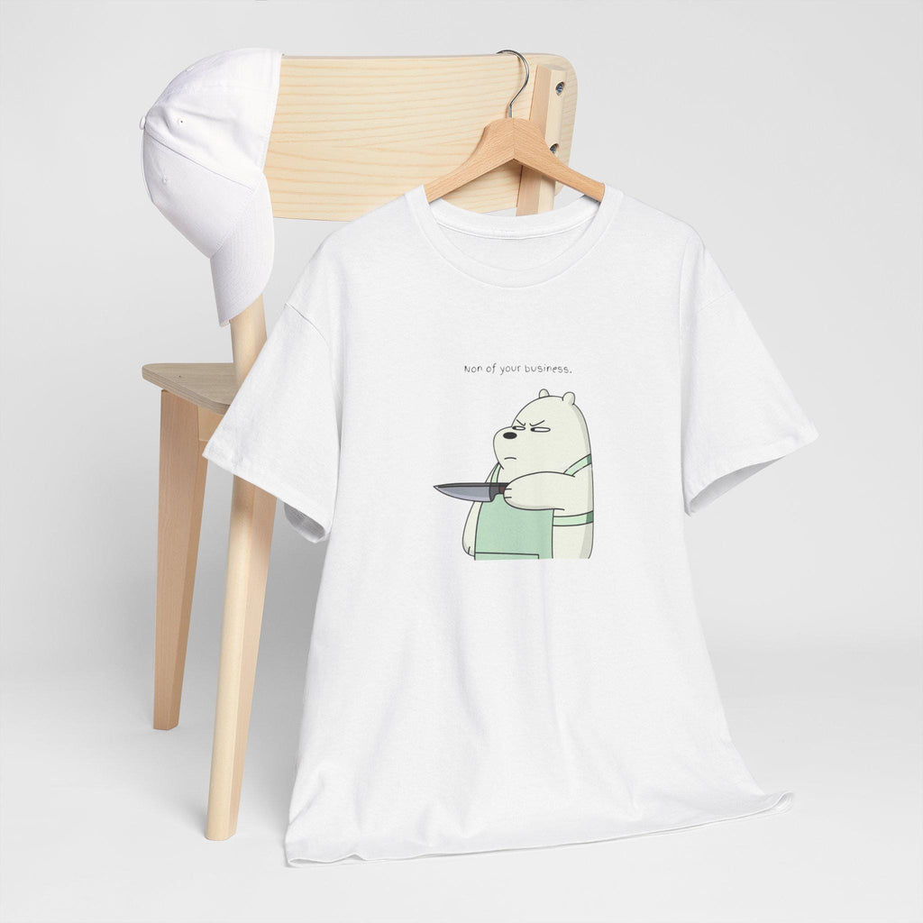 Bear Knife Graphic Tee – Dark Humor Streetwear Shirt