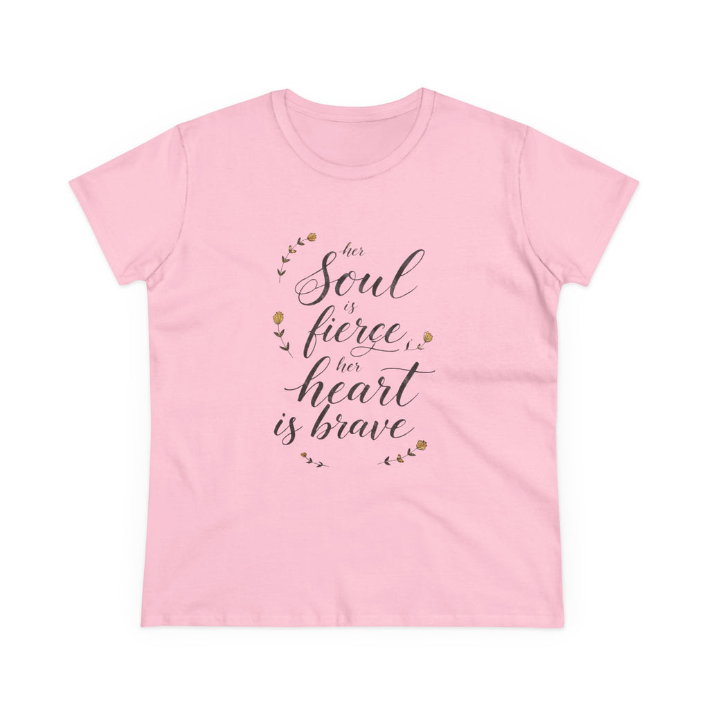 Her Soul is Fierce Her Heart is Brave T-Shirt | Mother's Day Gift | Inspirational Women's Tee