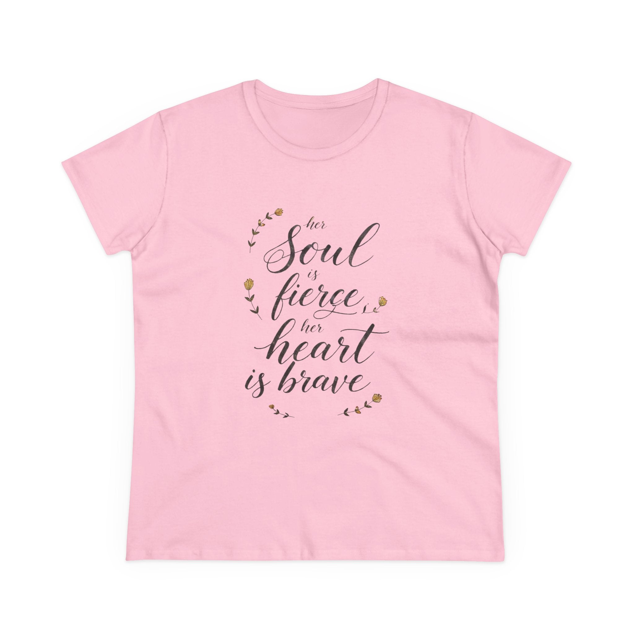 Her Soul is Fierce Her Heart is Brave T-Shirt | Mother's Day Gift | Inspirational Women's Tee