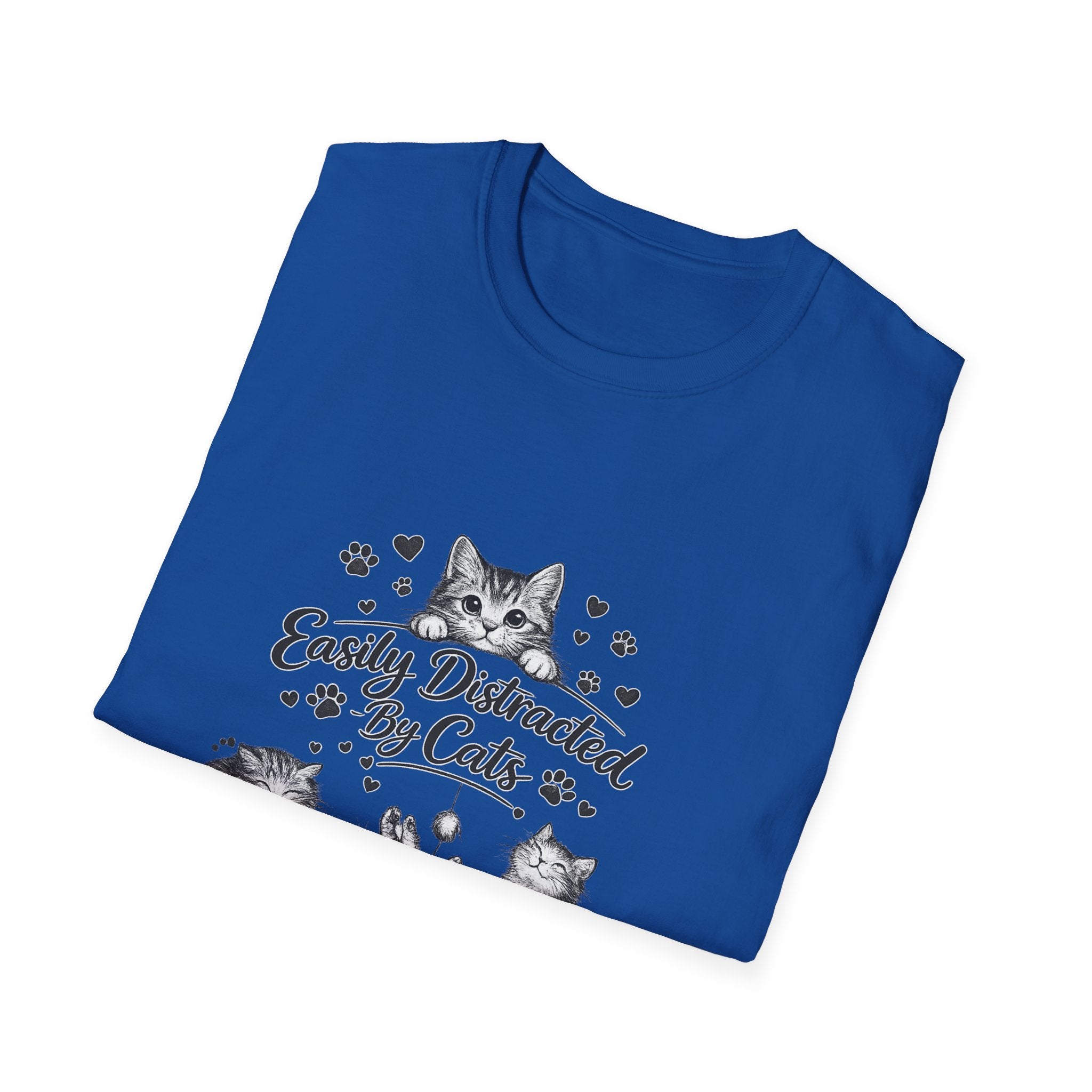 Easily Distracted By Cats SVG PNG, Cute Cat Lover Shirt Design, Funny Kitten Digital Download, Cat Mom Sublimation, Hand Drawn Kitty Clipart