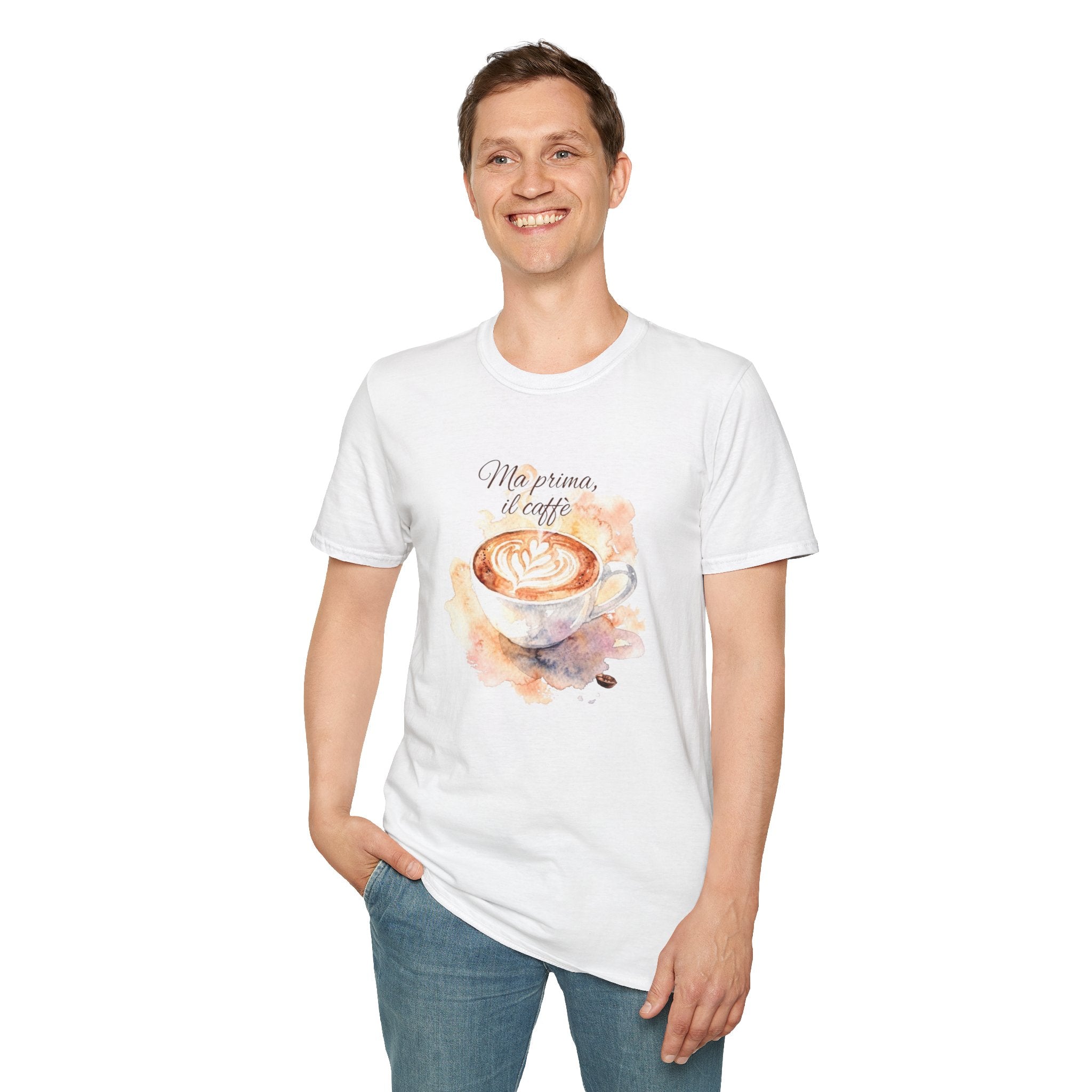 Italian Coffee Lover Shirt, Ma Prima il Caffè T-Shirt, Cute Cappuccino Graphic Tee, Espresso Lover Gift, Barista Shirt, Funny Italian Quote Tee
