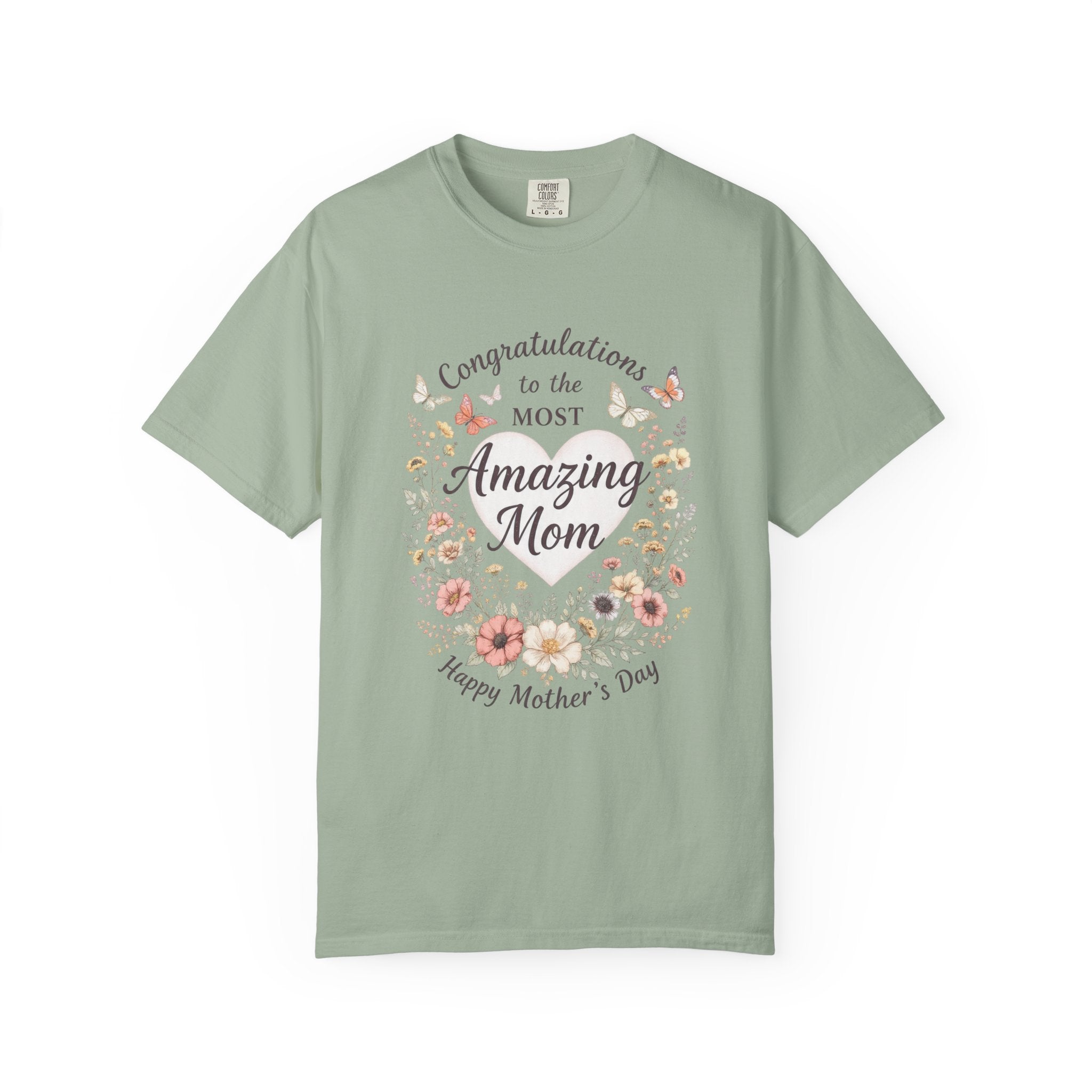 Amazing Mom Mother's Day Shirt, Floral Butterfly Mom Tee, Gift for Mom, Happy Mother's Day T-Shirt, Cute Mama Graphic Tee, Mom Gift Idea