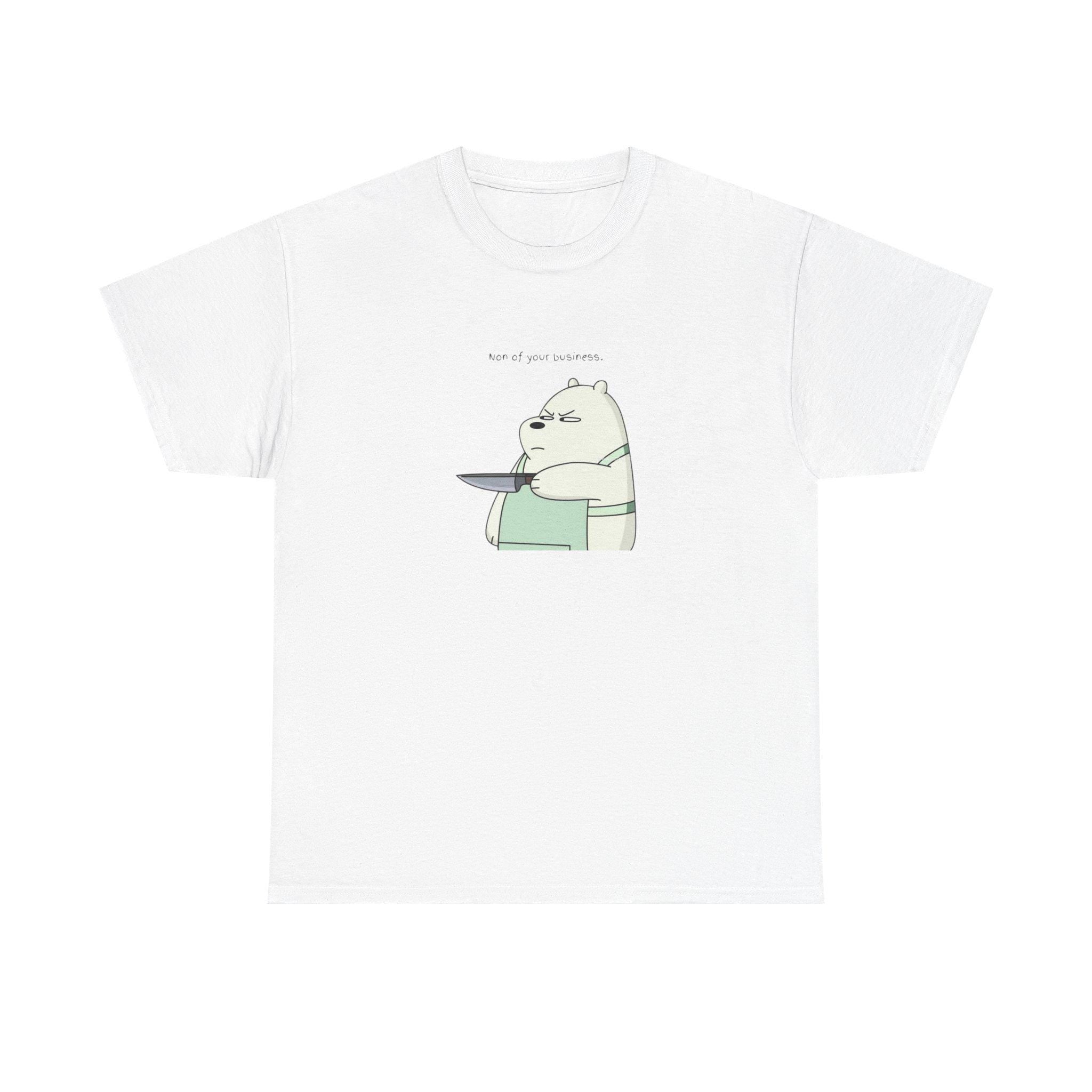 Bear Knife Graphic Tee – Dark Humor Streetwear Shirt
