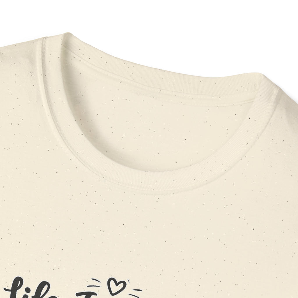 Life Is Better With Cats T-Shirt, Cute Cat Lover Shirt, Funny Cat Mom Tee, Cat Dad Gift, Unisex Softstyle Kitten Graphic Tee, Pet Lover Gift