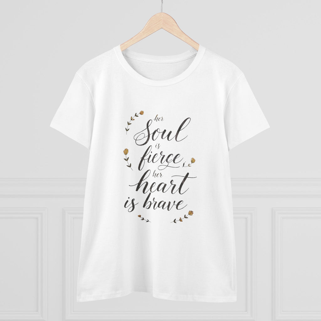 Her Soul is Fierce Her Heart is Brave T-Shirt | Mother's Day Gift | Inspirational Women's Tee