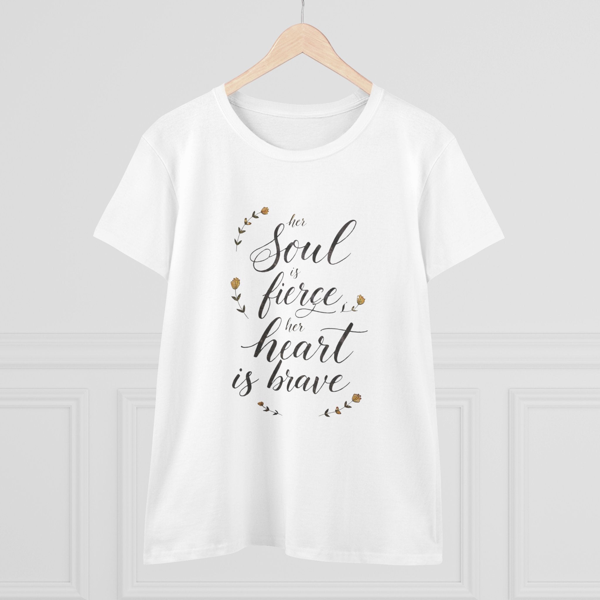 Her Soul is Fierce Her Heart is Brave T-Shirt | Mother's Day Gift | Inspirational Women's Tee