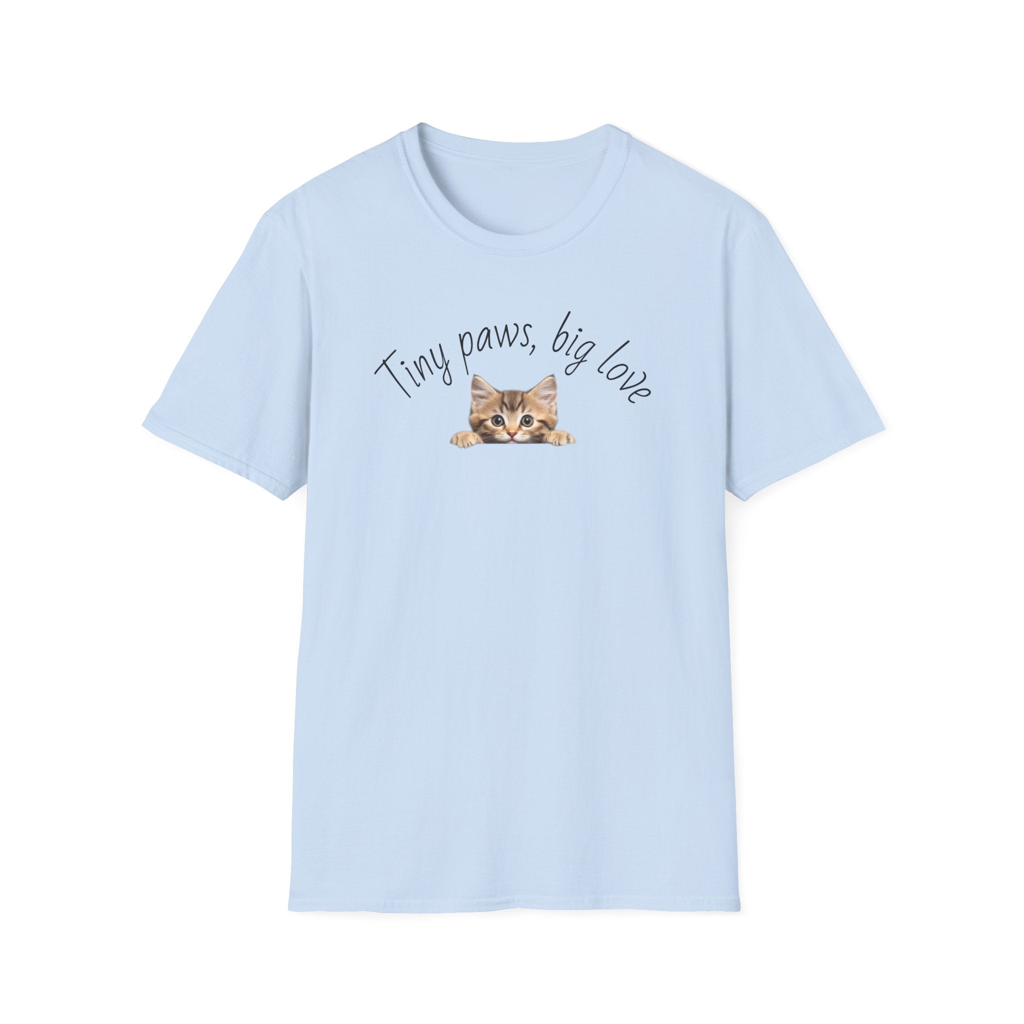 Cute Kitten T-Shirt, Tiny Cat Illustration Tee, Cat Lover Gift, Minimal Cat Shirt, Cute Kitty Graphic Tee, Unisex Animal Lover Shirt