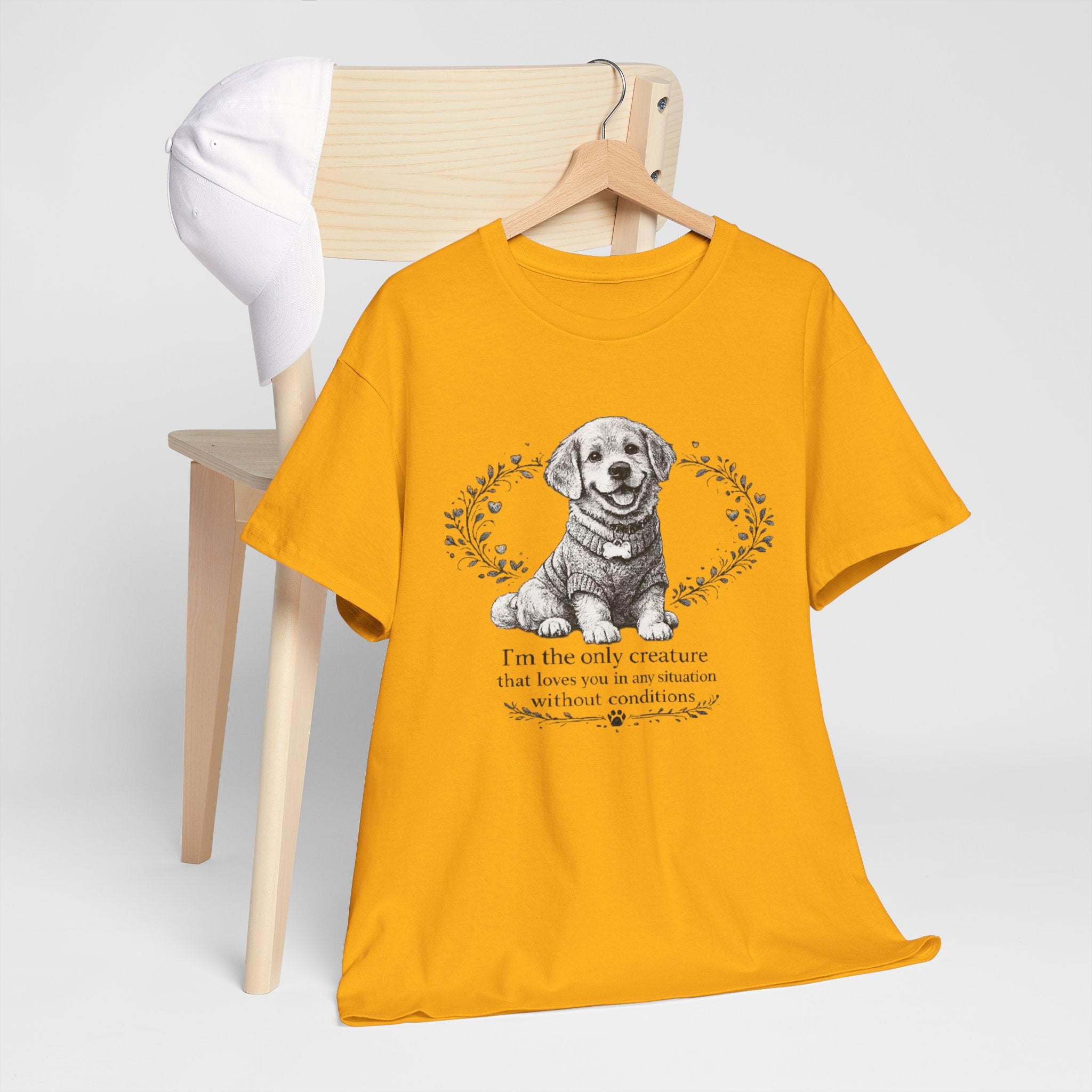 Golden Retriever Dog Lover T-Shirt PNG |  Loves You Unconditionally Vintage Puppy Design