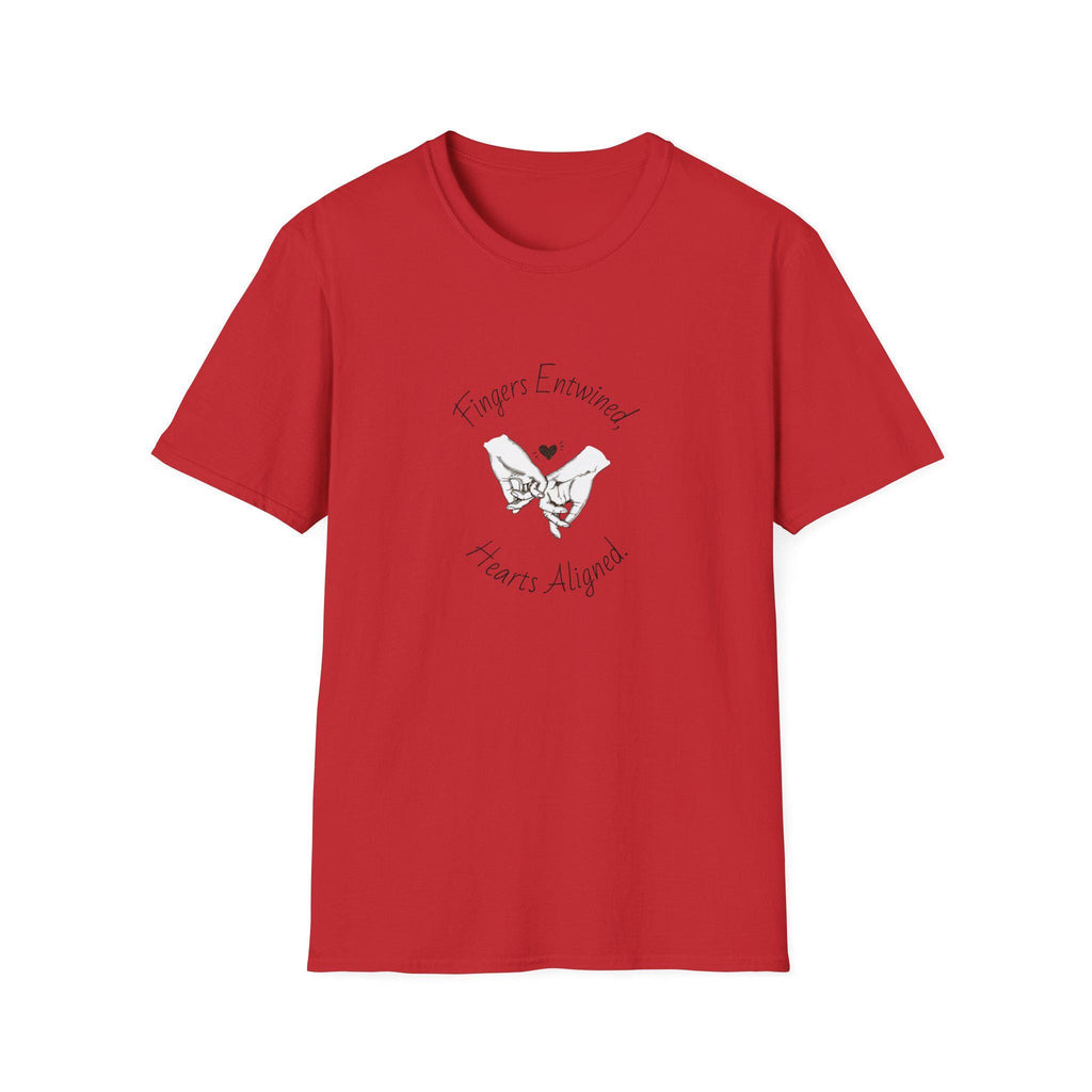 Fingers Entwined T-Shirt, Romantic Couple, Minimalist Sketch Tee, Unisex Cotton Shirt