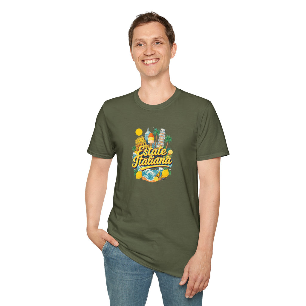 Estate Italiana Shirt, Italy Vacation T-Shirt, Italian Summer Tee, Amalfi Coast Travel Shirt, Europe Trip Gift
