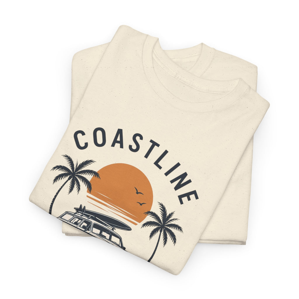 Coastline Endless Summer T-Shirt, Beach Vacation Graphic Tee, Retro Surf Van Shirt, Coastal Sunset Summer Top, Unisex Beach Lover Gift