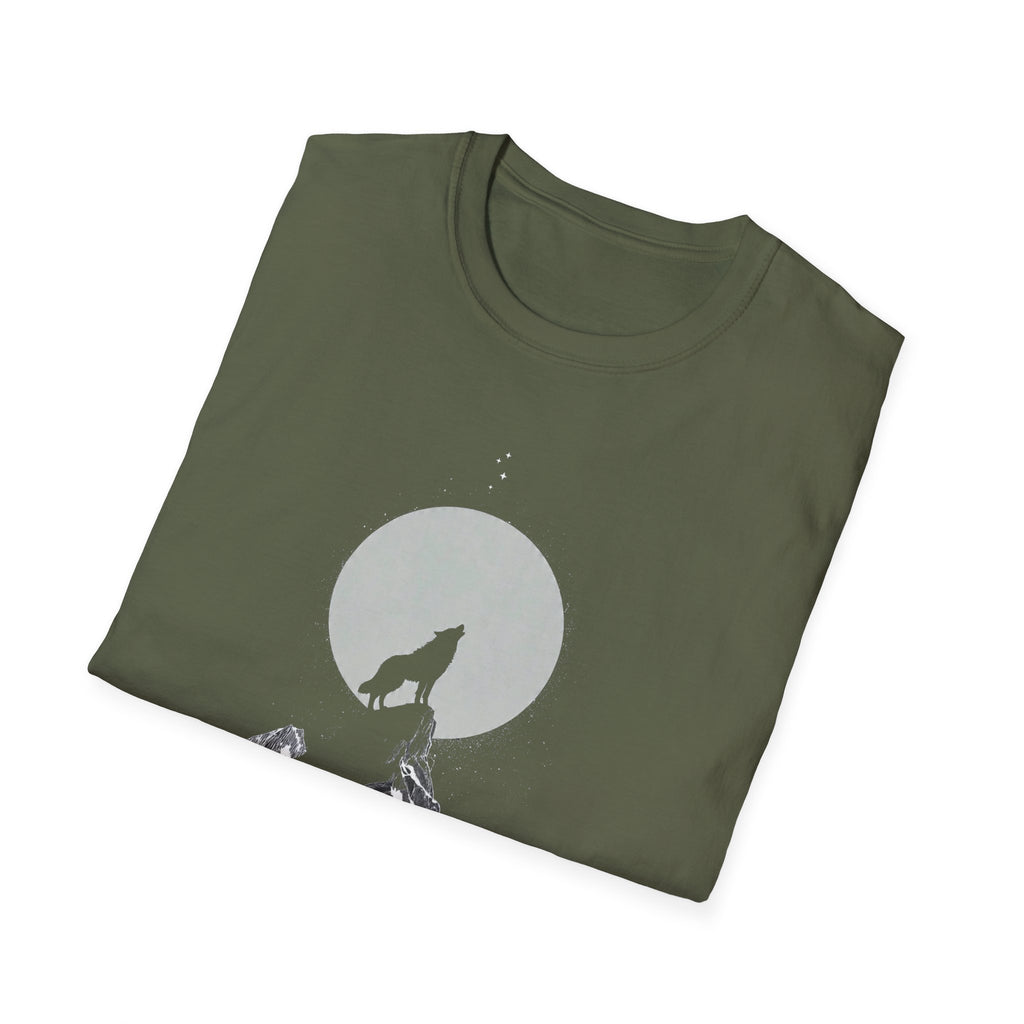 Howling Wolf Moon T-Shirt, Stay Wild Stay Free Shirt, Aesthetic Nature Tee, Wilderness Graphic Tee, Gift for Outdoor Lovers