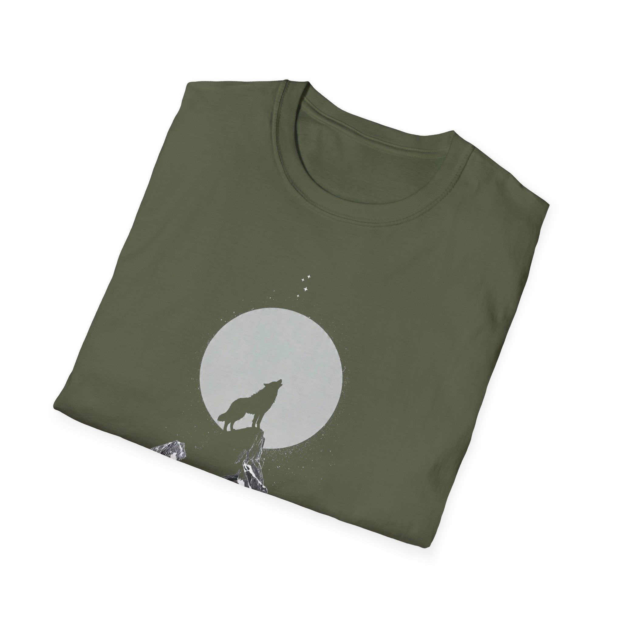 Howling Wolf Moon T-Shirt, Stay Wild Stay Free Shirt, Aesthetic Nature Tee, Wilderness Graphic Tee, Gift for Outdoor Lovers