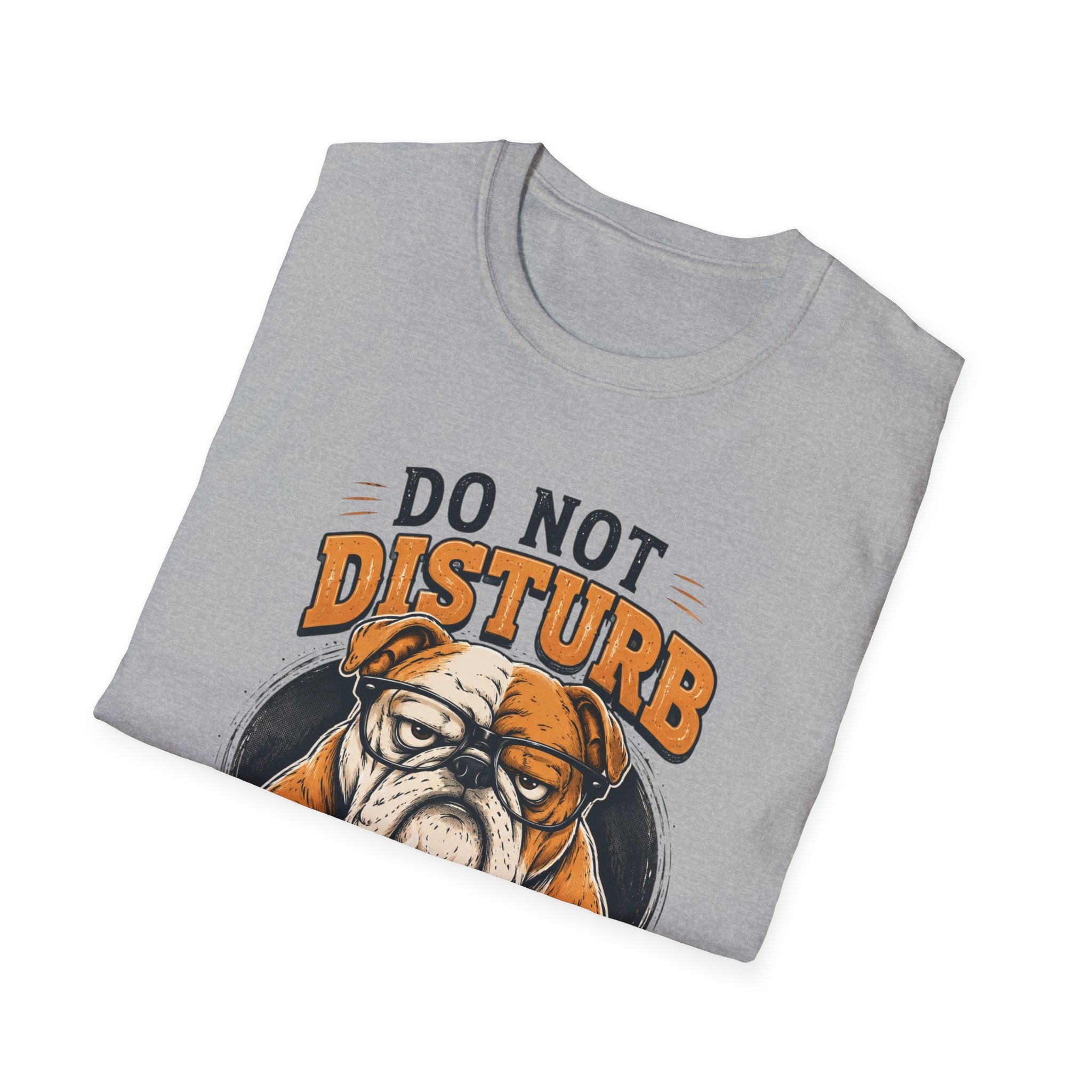 Funny Bulldog Coffee Shirt, Do Not Disturb Until 12AM Tee, Cute Dog Lover Graphic T-Shirt, Coffee Lover Gift, Lazy Bulldog Unisex Tee