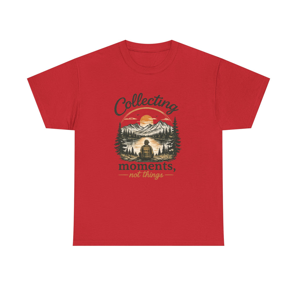Collecting Moments Not Things Shirt, Nature Lover Gift, Hiking T-Shirt, Adventure Tee, Mountain Sunset Shirt, Outdoorsy Gift for Him Her