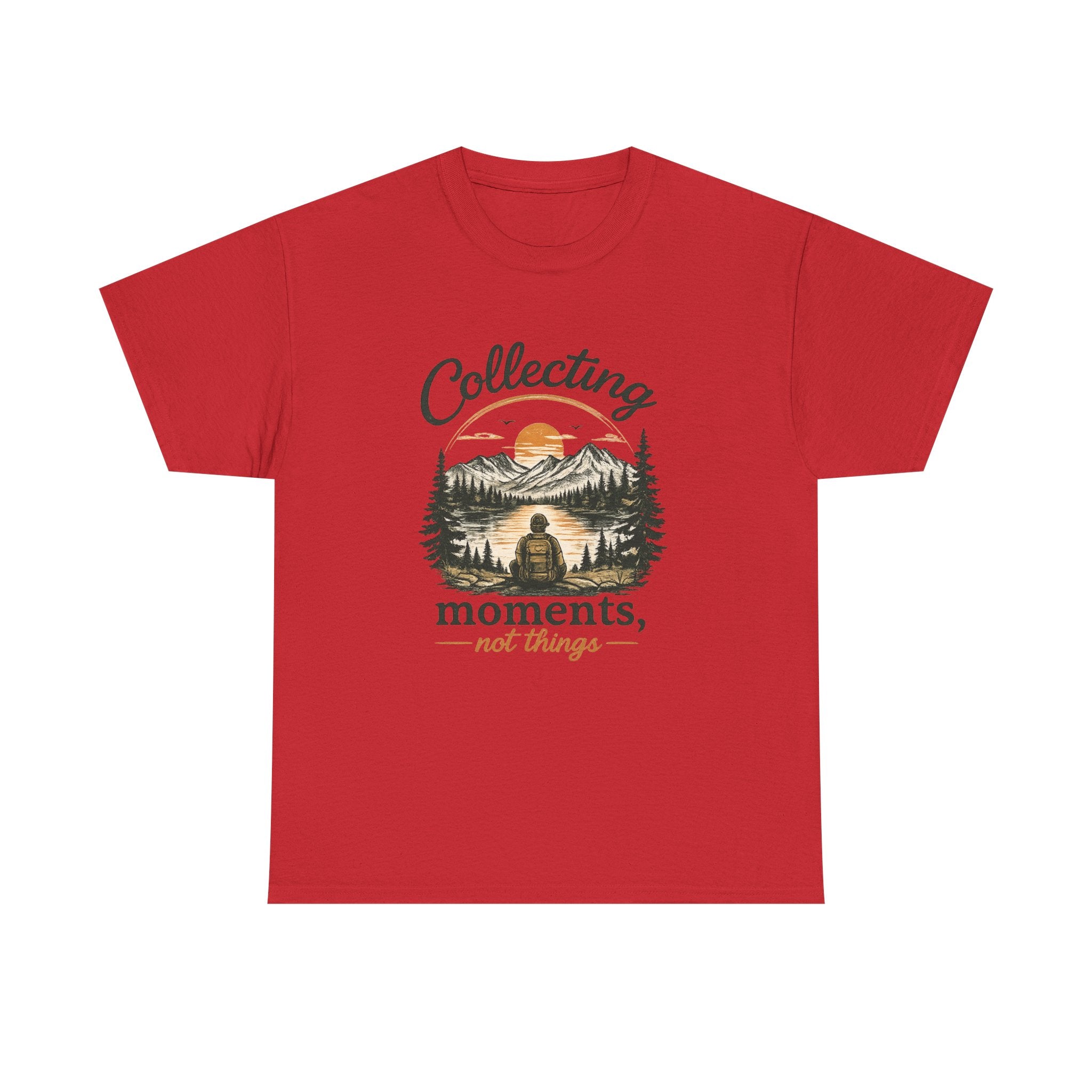 Collecting Moments Not Things Shirt, Nature Lover Gift, Hiking T-Shirt, Adventure Tee, Mountain Sunset Shirt, Outdoorsy Gift for Him Her