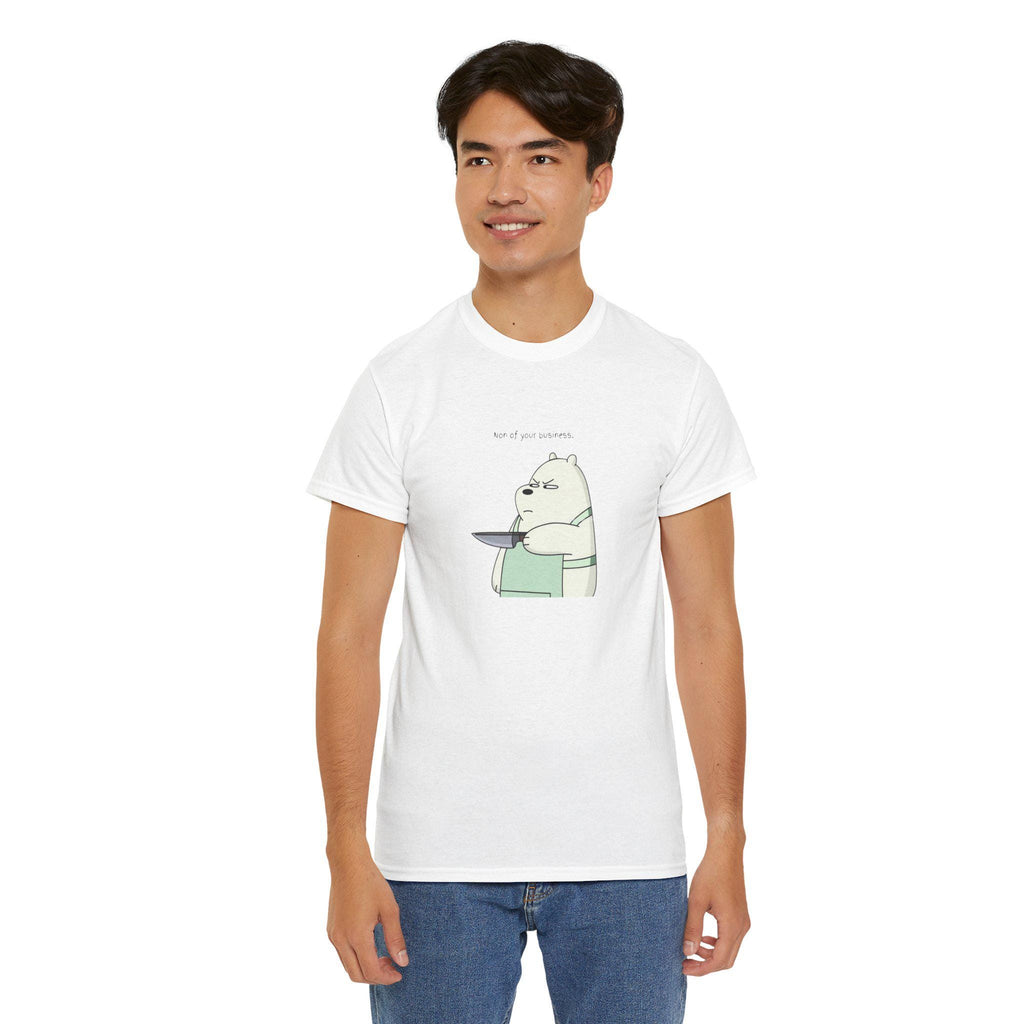 Bear Knife Graphic Tee – Dark Humor Streetwear Shirt