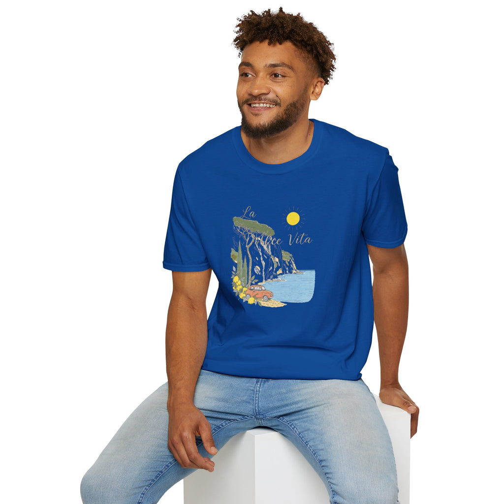 La Dolce Vita T-Shirt | Italian Summer Fiat 500 Lemon Coast Tee | Amalfi Coast Travel Shirt for Women Men | Mediterranean Vacation Gift