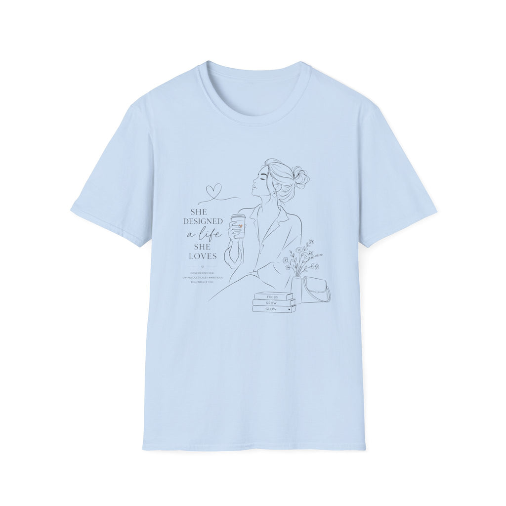 Minimal Line Art Floral T-Shirt — Delicate Botanical Tee