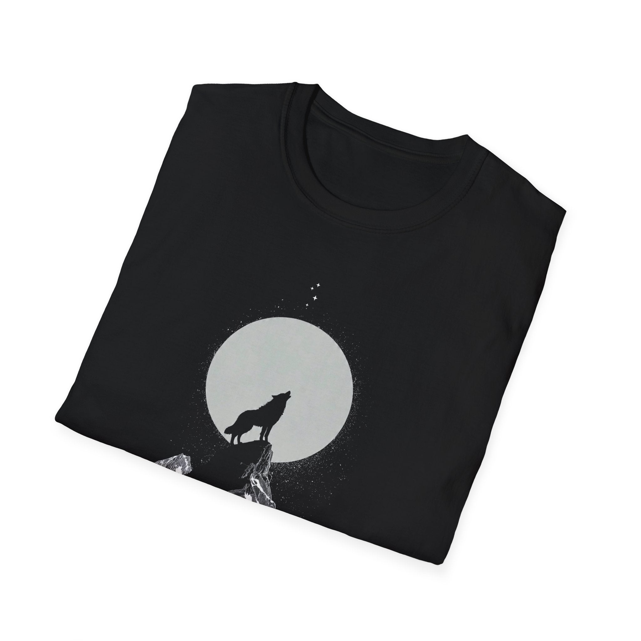 Howling Wolf Moon T-Shirt, Stay Wild Stay Free Shirt, Aesthetic Nature Tee, Wilderness Graphic Tee, Gift for Outdoor Lovers