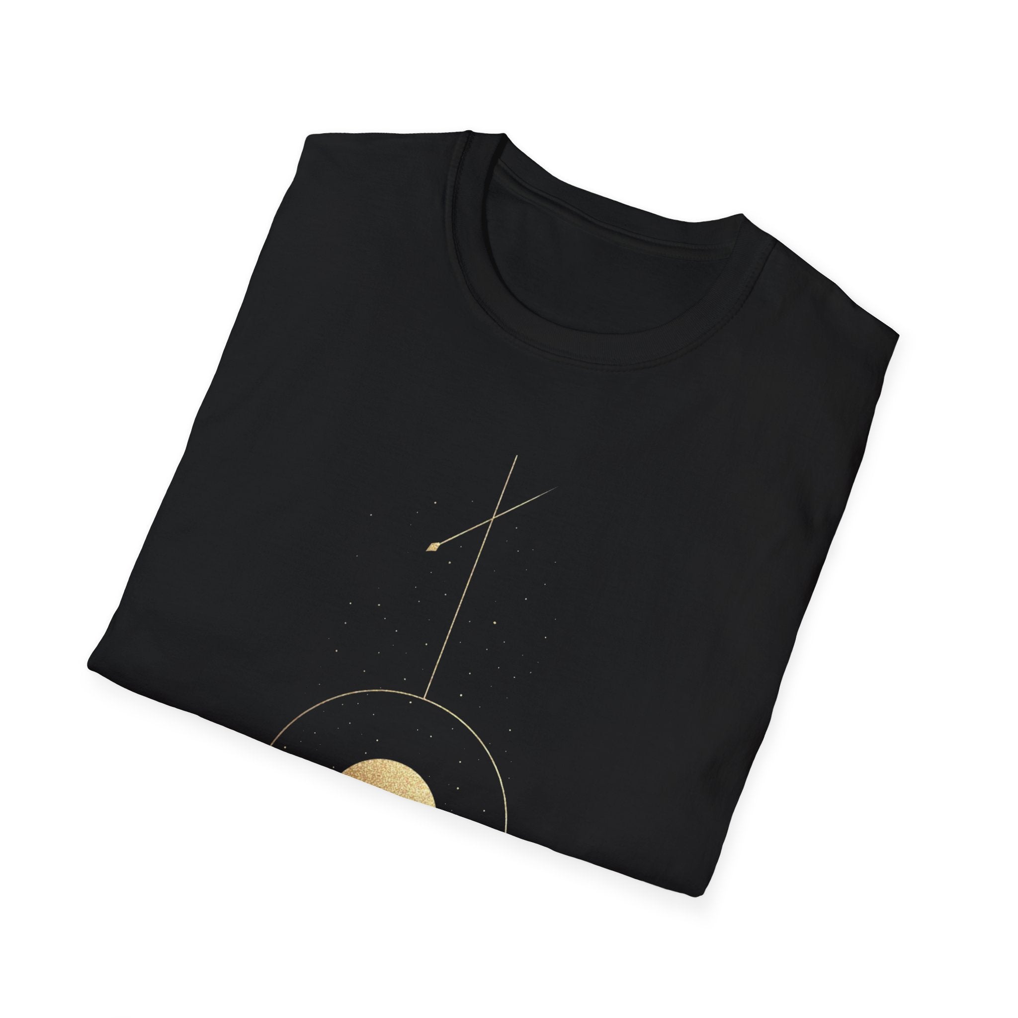 "Peak Dreams Mountain T-Shirt | Celestial Gothic Tee | Astronomy Night Sky Shirt | Adventure Hiking Gift | Boho Mystical Apparel | Vintage Gold Mountain Graphic
