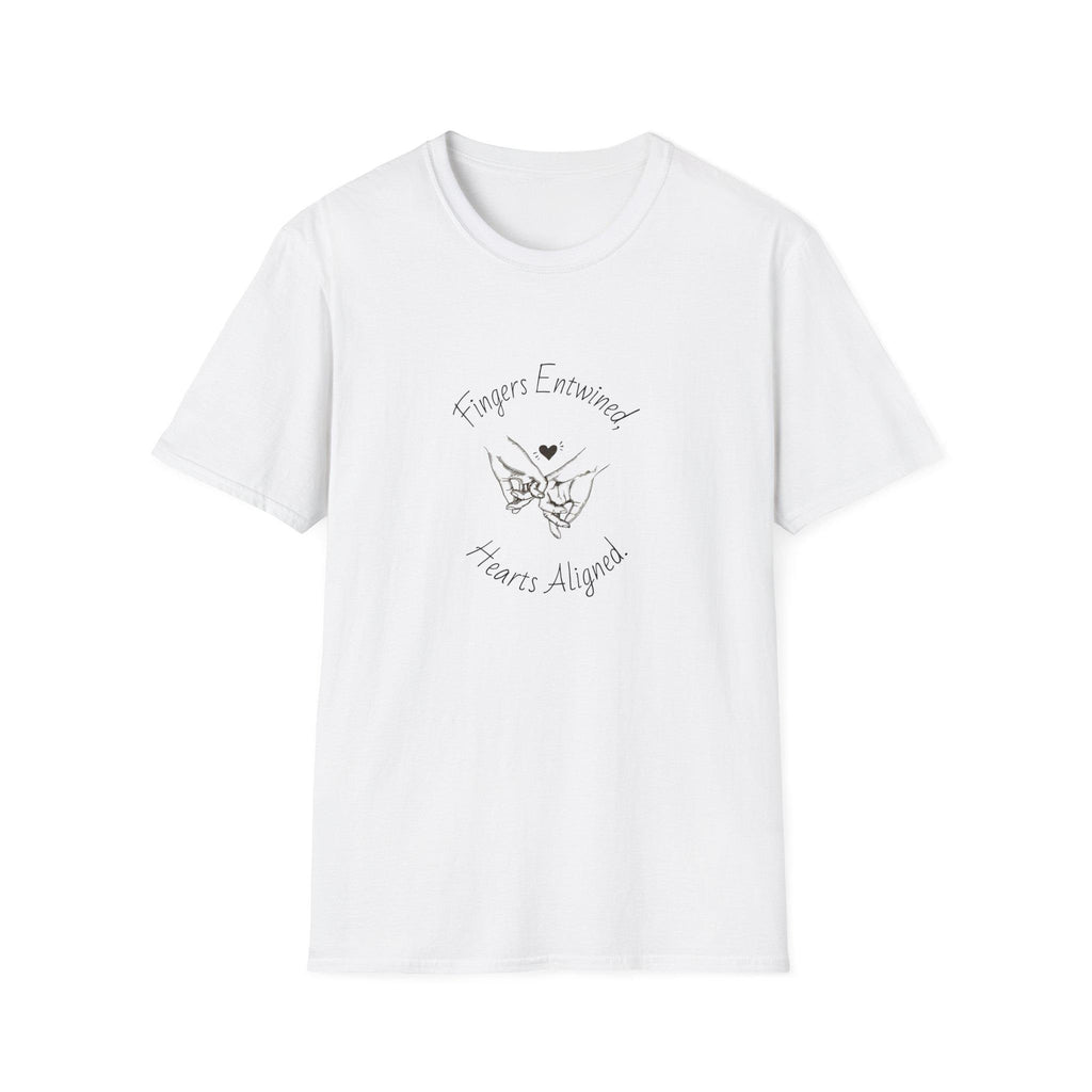 Fingers Entwined T-Shirt, Romantic Couple, Minimalist Sketch Tee, Unisex Cotton Shirt