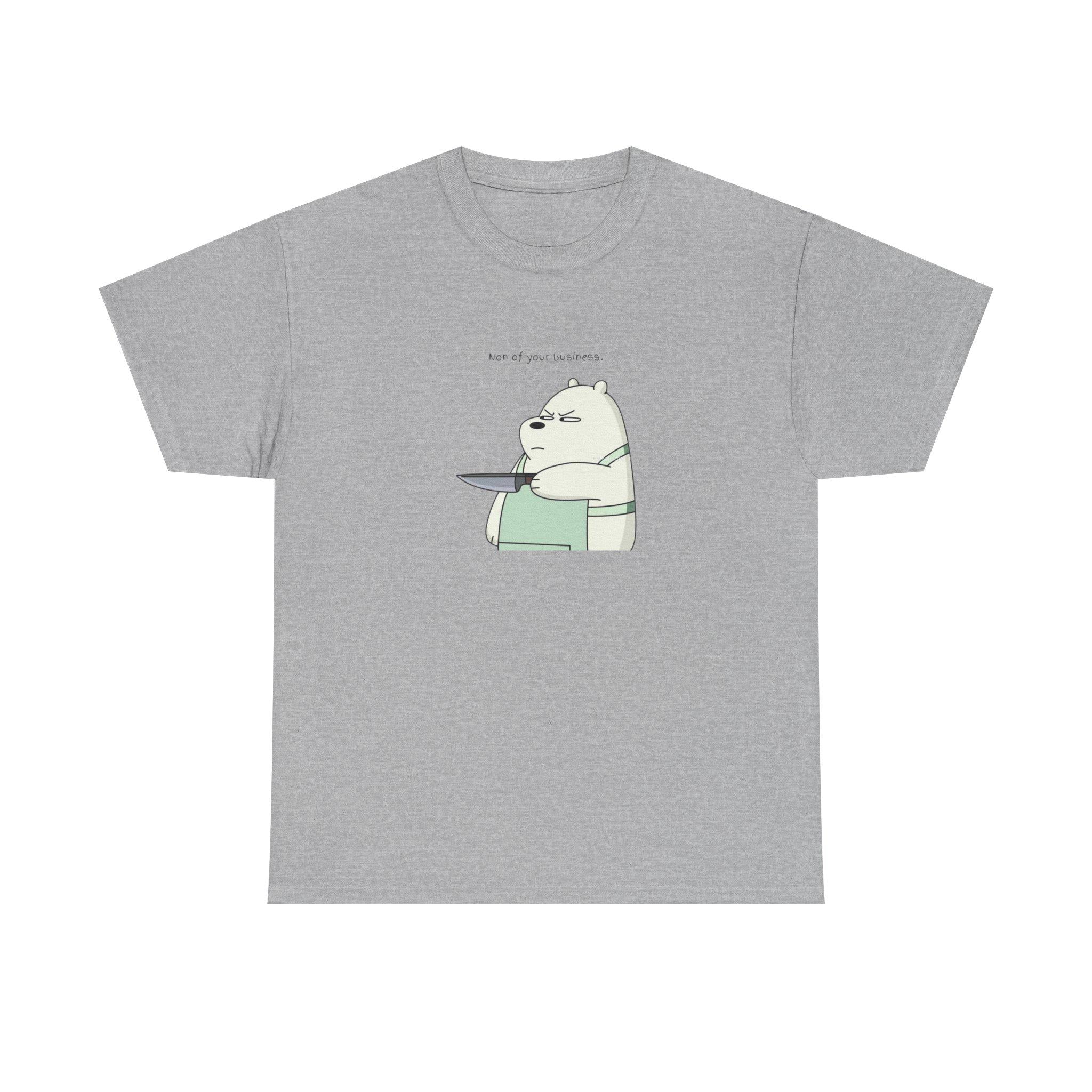 Bear Knife Graphic Tee – Dark Humor Streetwear Shirt