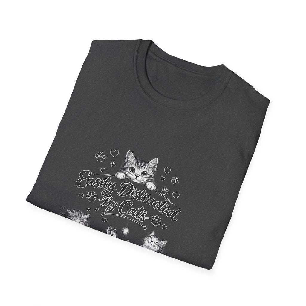 Easily Distracted By Cats SVG PNG, Cute Cat Lover Shirt Design, Funny Kitten Digital Download, Cat Mom Sublimation, Hand Drawn Kitty Clipart