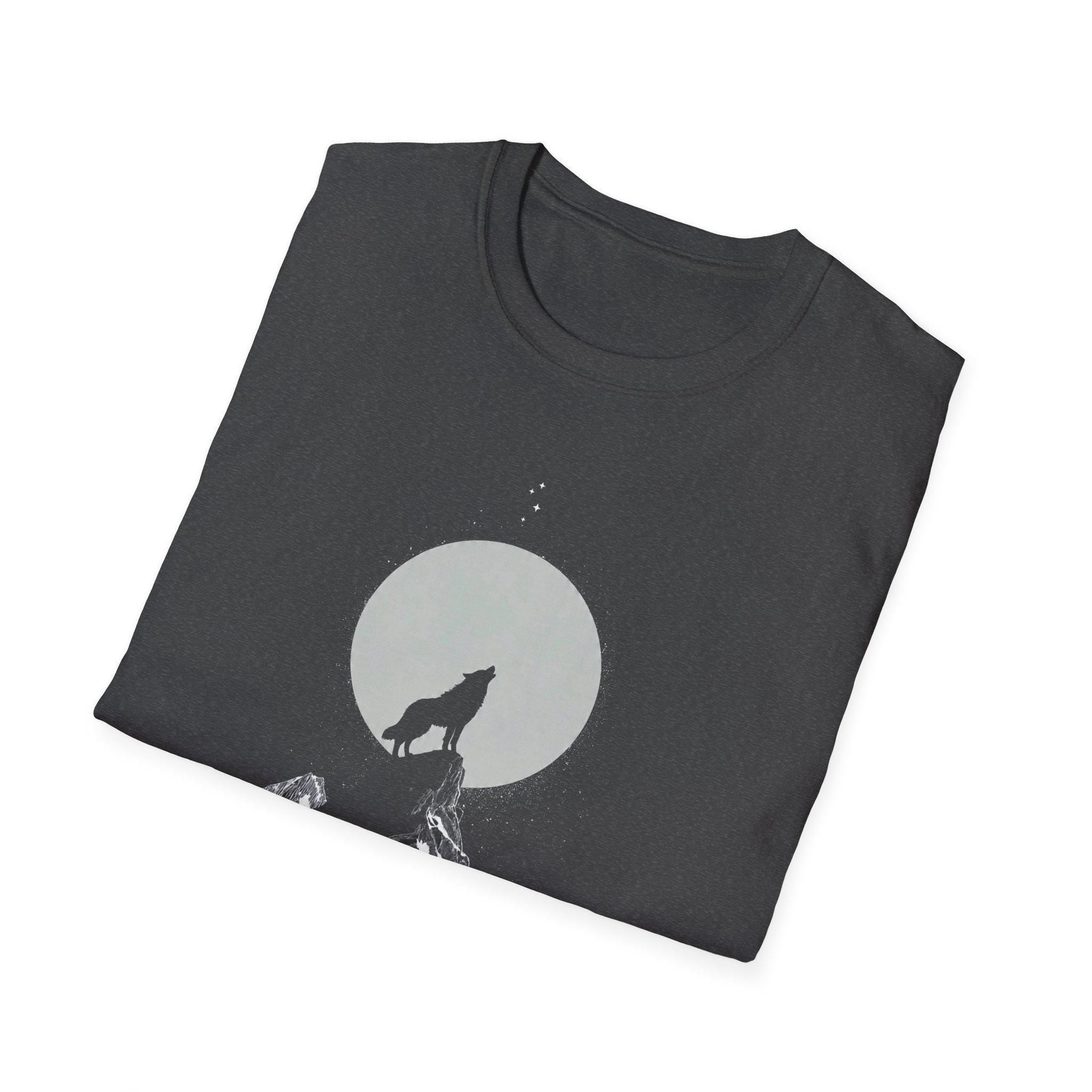 Howling Wolf Moon T-Shirt, Stay Wild Stay Free Shirt, Aesthetic Nature Tee, Wilderness Graphic Tee, Gift for Outdoor Lovers