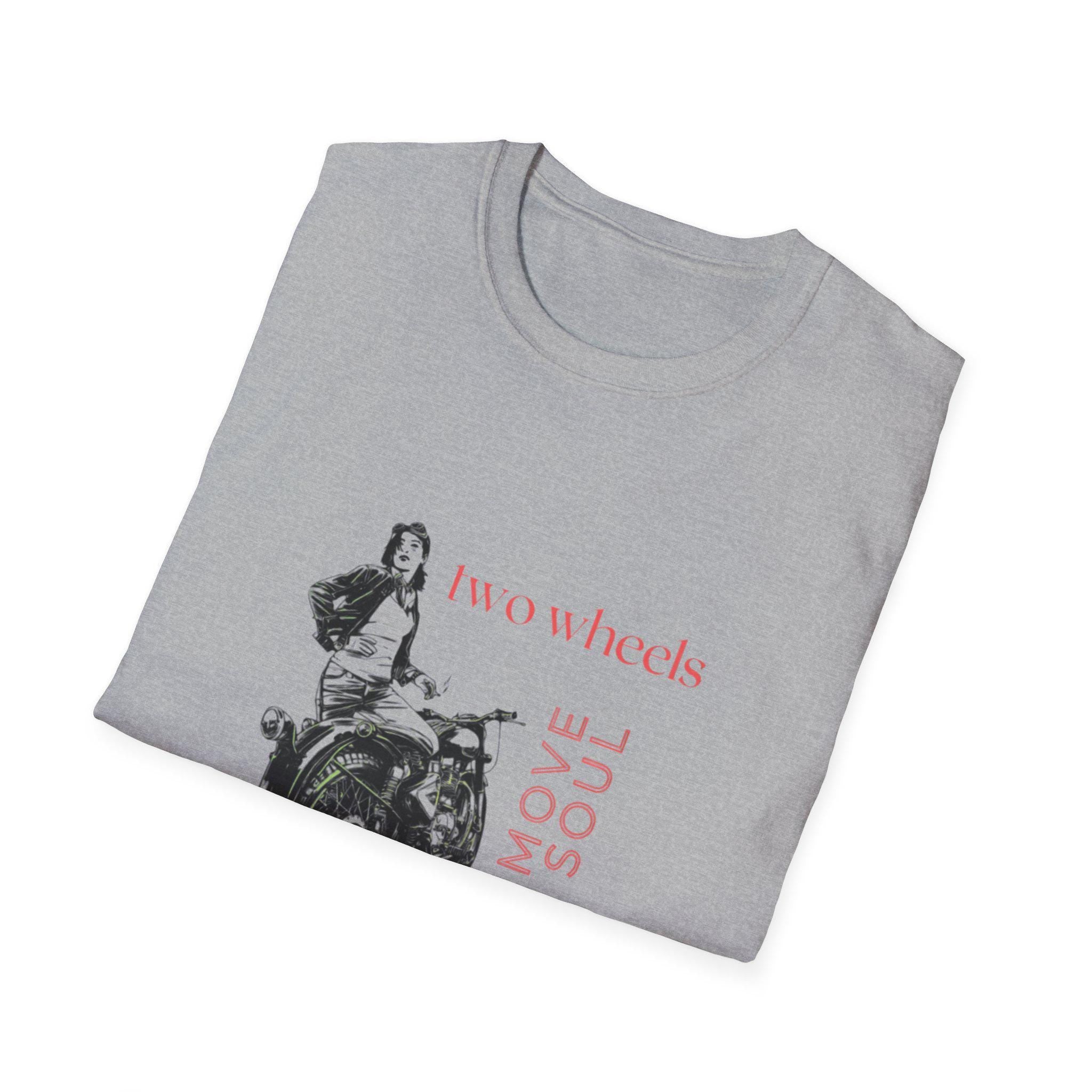 Two Wheels Move The Soul T-Shirt, Vintage Motorcycle Shirt, Biker Graphic Tee, Retro Rider Style, Gift for Motorcycle Lovers, Unisex Tee